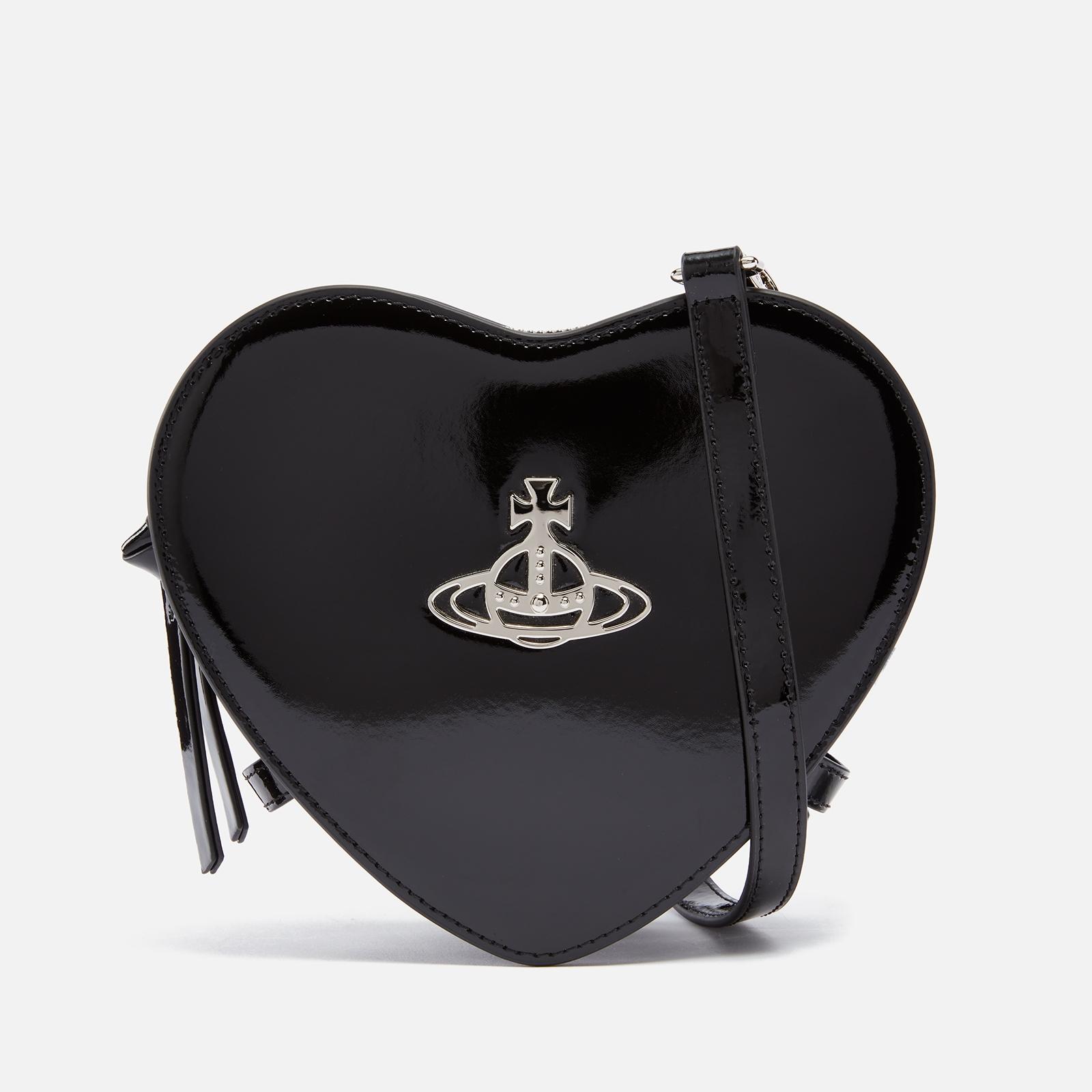 Vivienne Westwood Louise Patent Heart Crossbody Bag in Black | Lyst