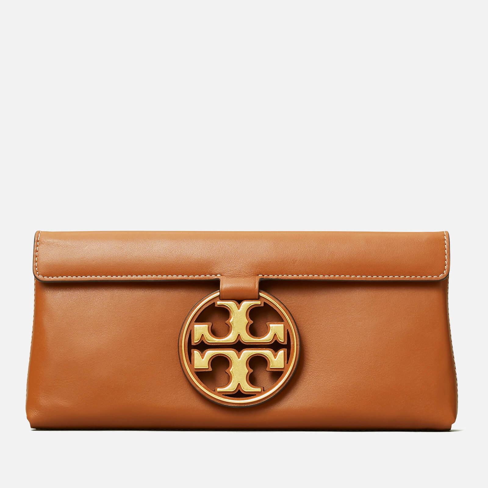 Tory Burch Leather Miller Metal Clutch in Black (Brown) - Save 53% - Lyst