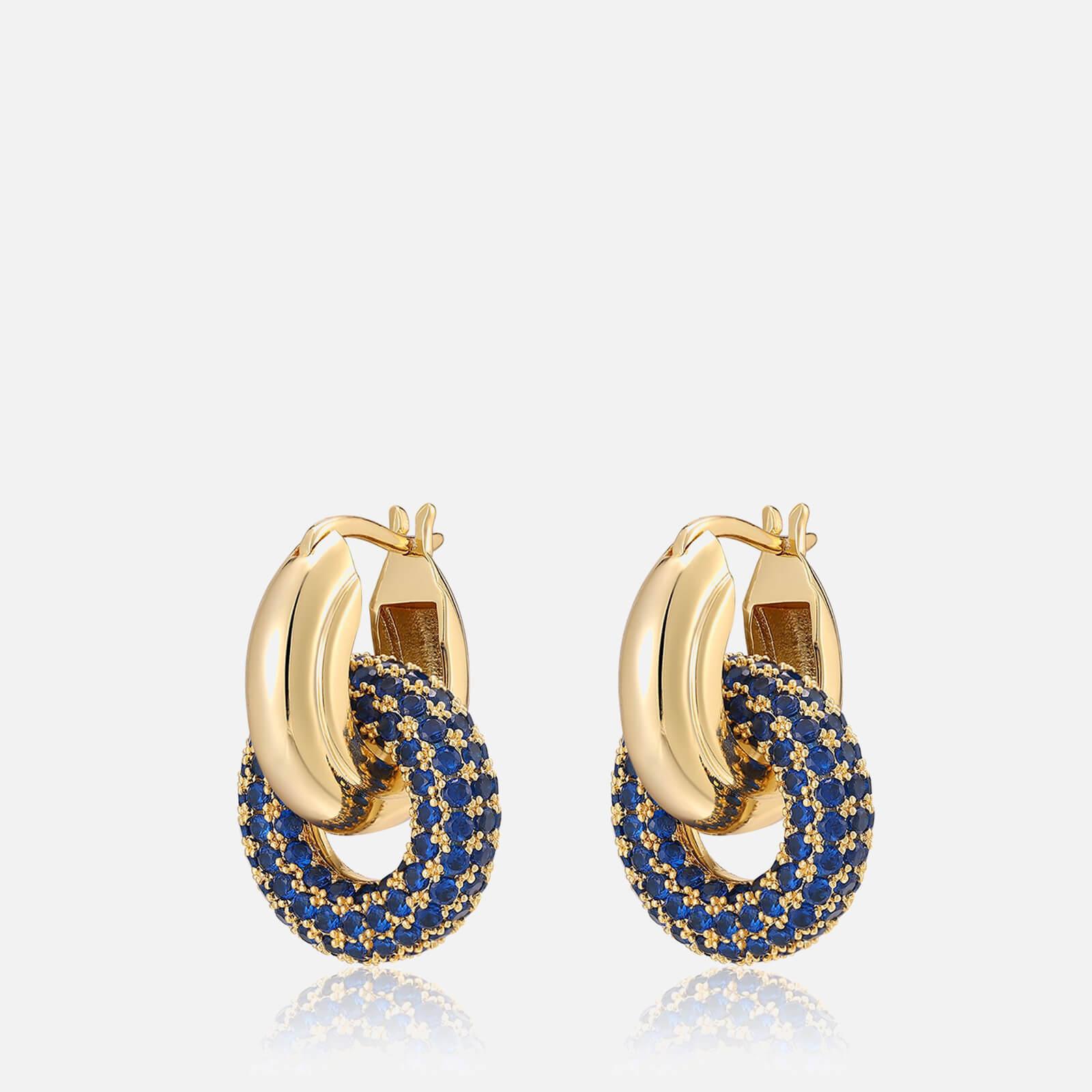 Luv Aj Gold-plated Cubic Zirconia Hoop Earrings in Metallic | Lyst