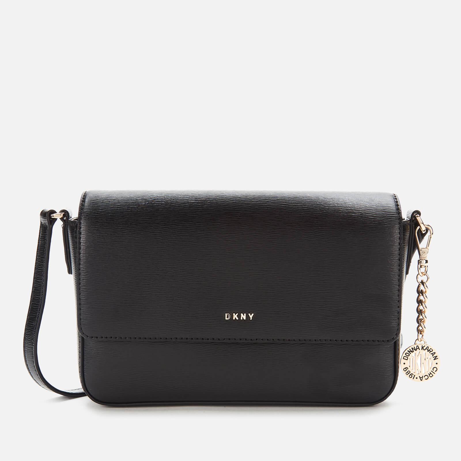 DKNY Leather Bryant Medium Flap Sutton Cross Body Bag in Black Lyst