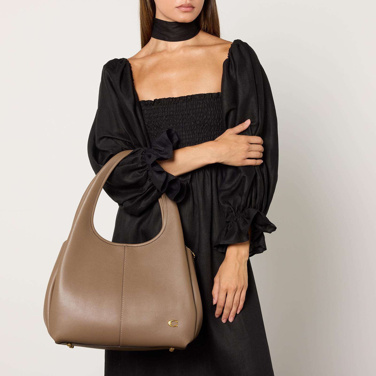 COACH Lana Leather Shoulder Bag in Brown | Lyst