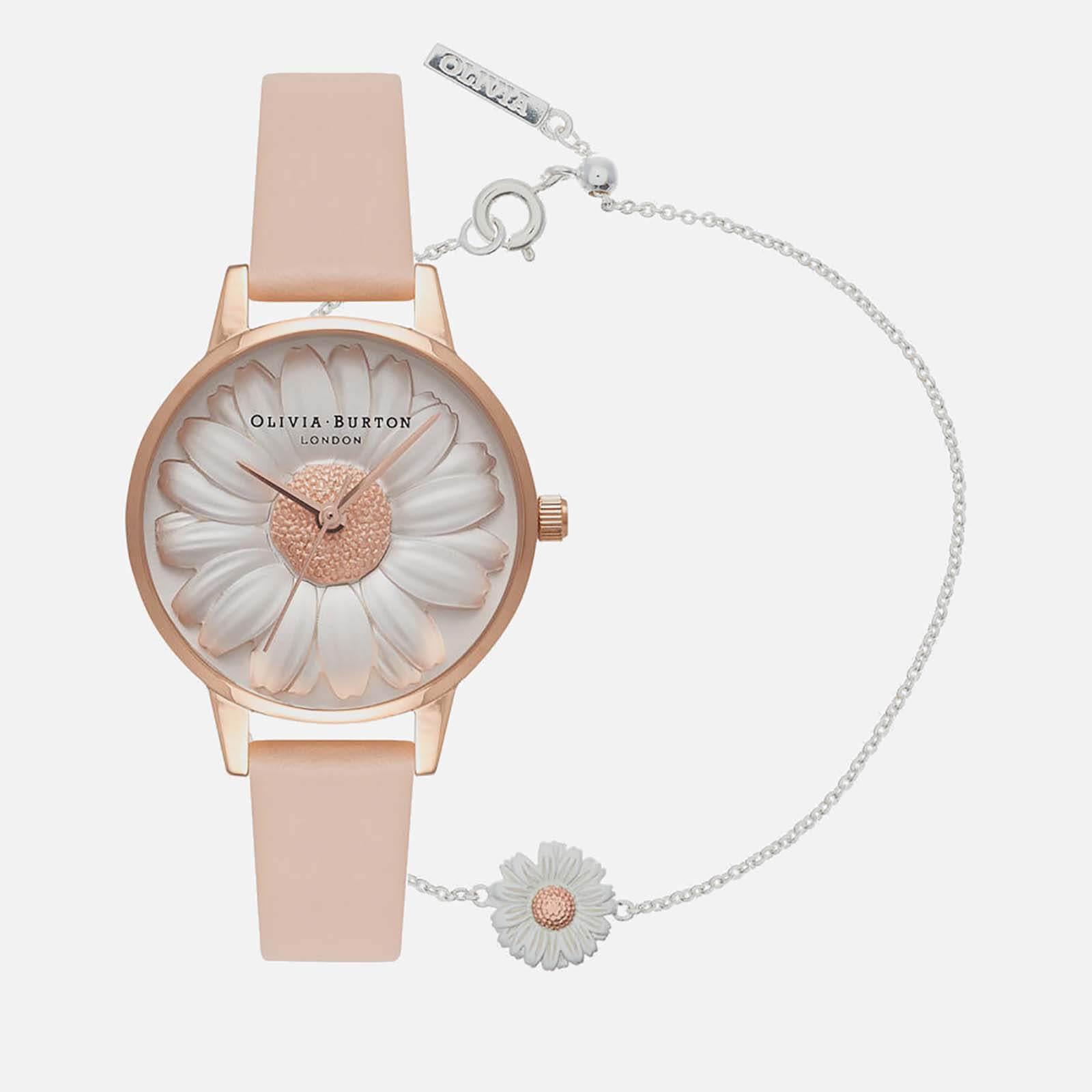 Olivia Burton Leather 3d Daisy Watch And Bracelet Gift Set in Metallic -  Lyst