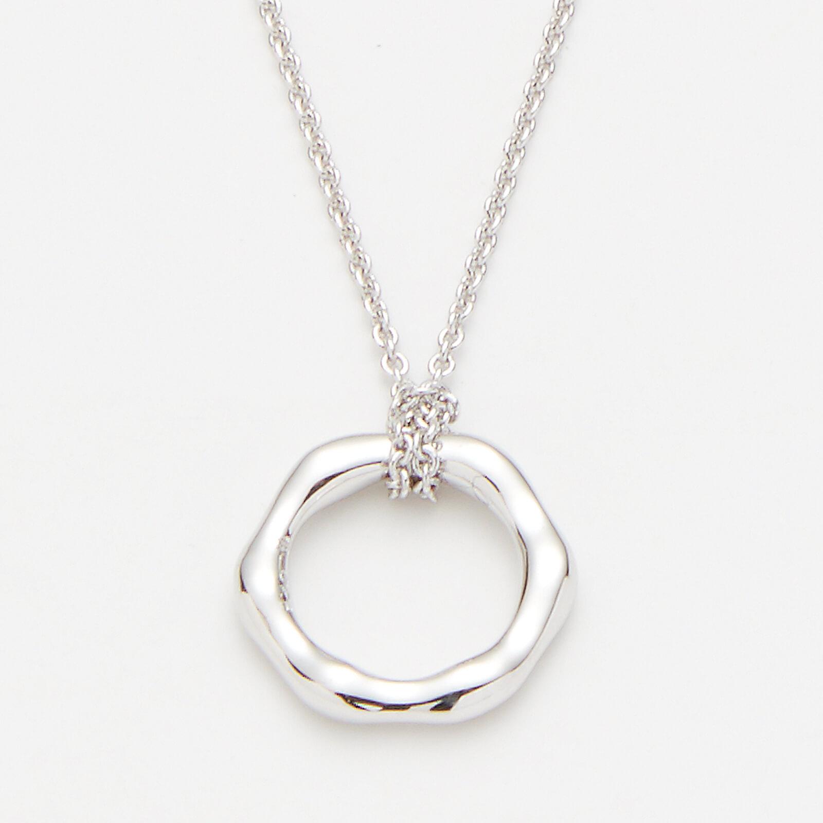 Missoma Silver Mini Molten Necklace On Plain Chain in Metallic - Lyst