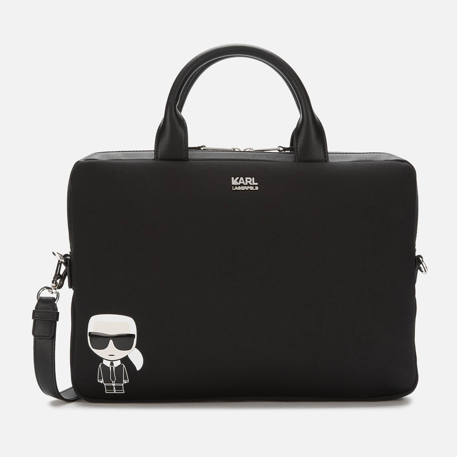 Karl Lagerfeld K/ikonik Laptop Sleeve With Strap in Black