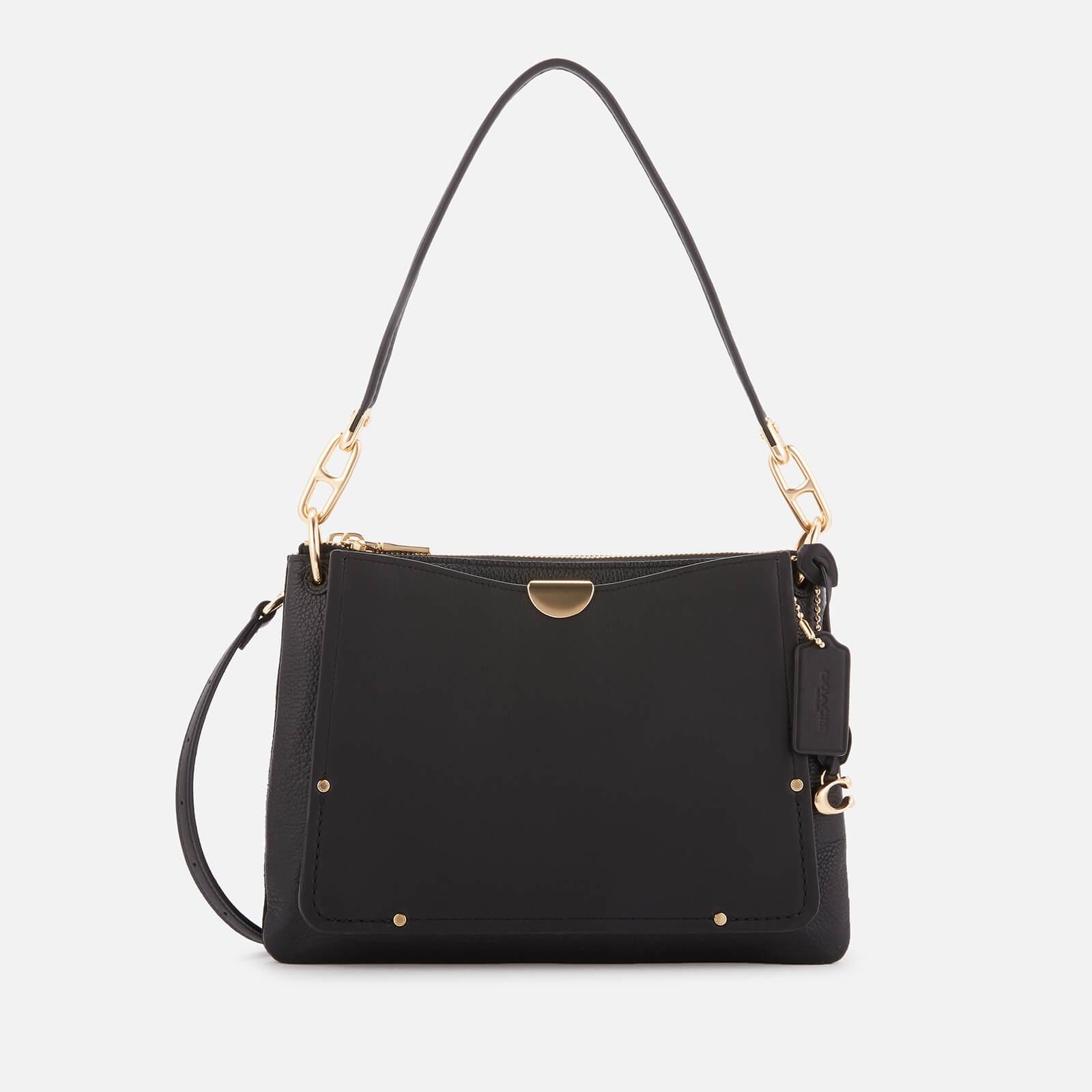 COACH Mixed Leather Dreamer Shoulder Bag in Black Lyst