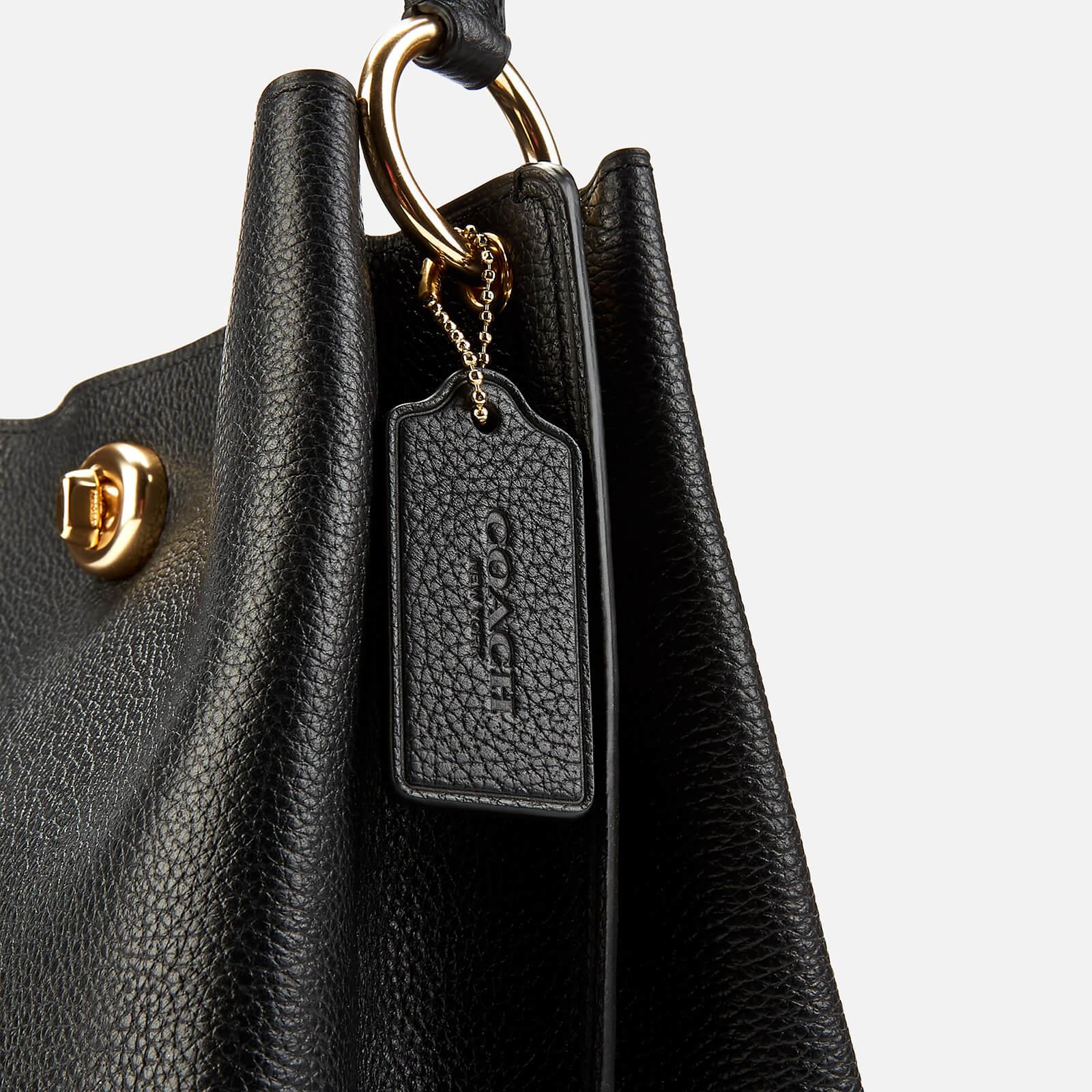 COACH Polished Pebble Leather Charlie Bucket Bag in Black Lyst