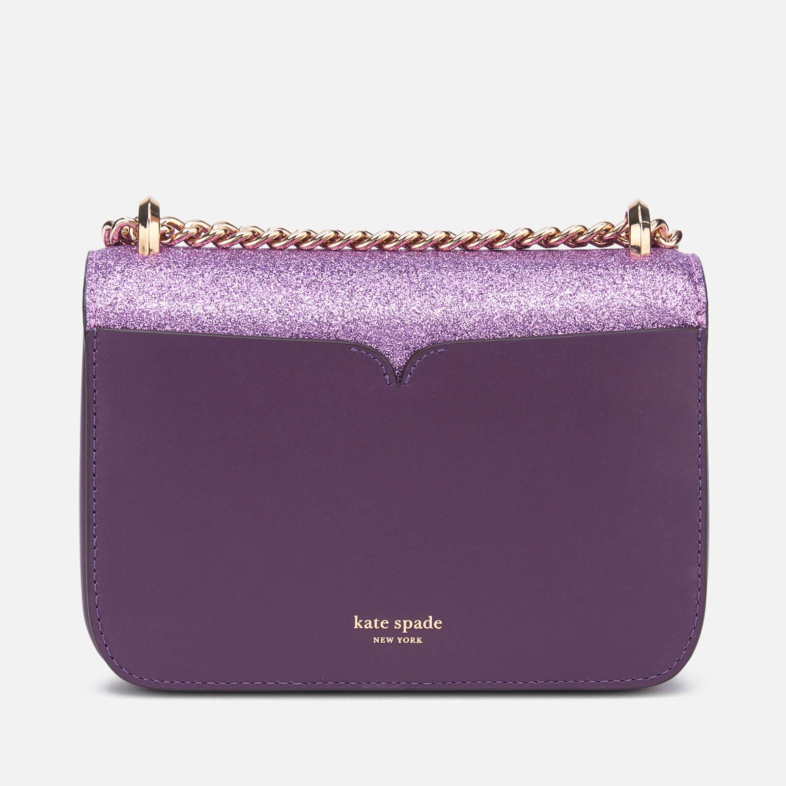 Kate Spade Nicola Glitter Twistlock Bag in Purple