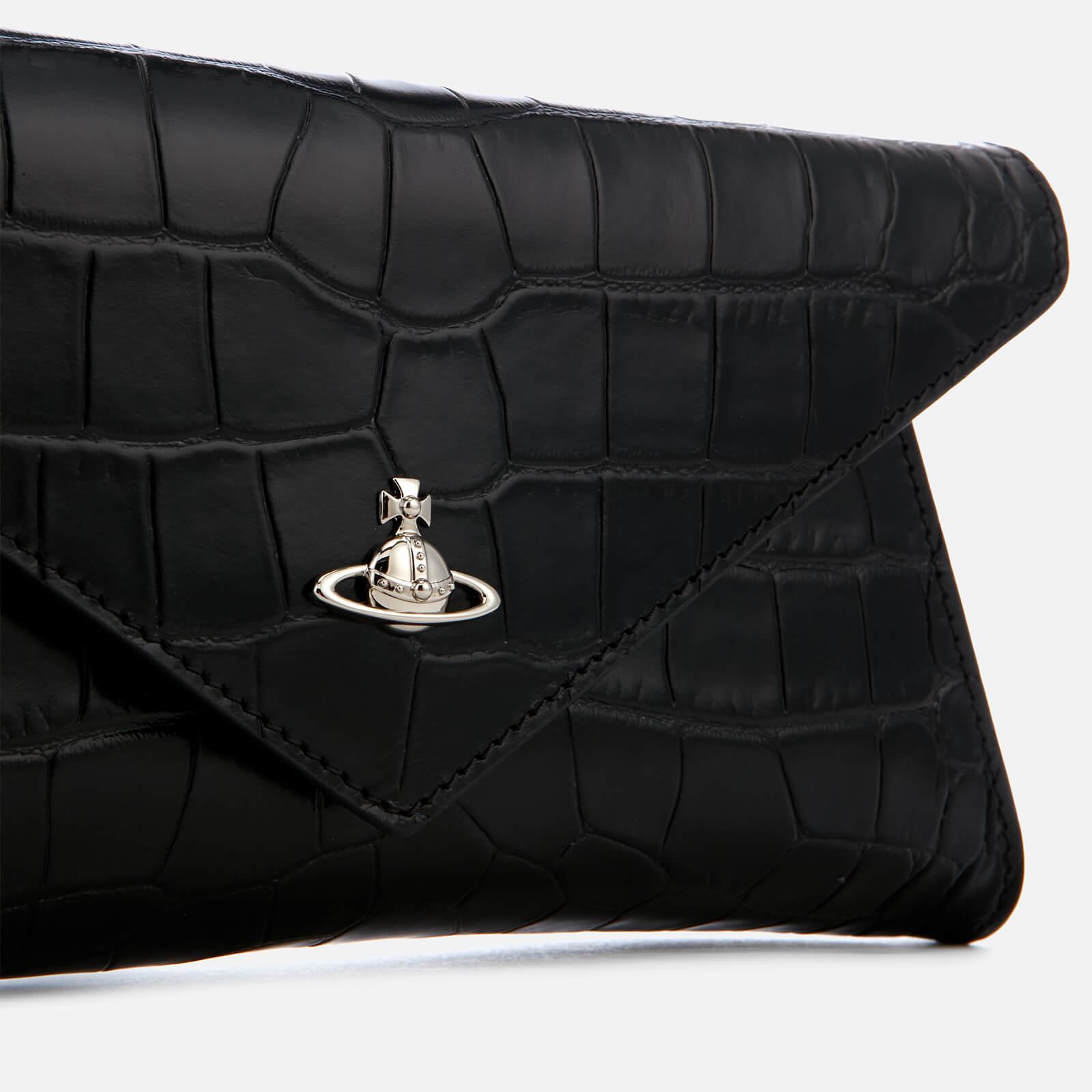 Vivienne Westwood Leather Lisa Envelope Clutch Bag in Black Lyst