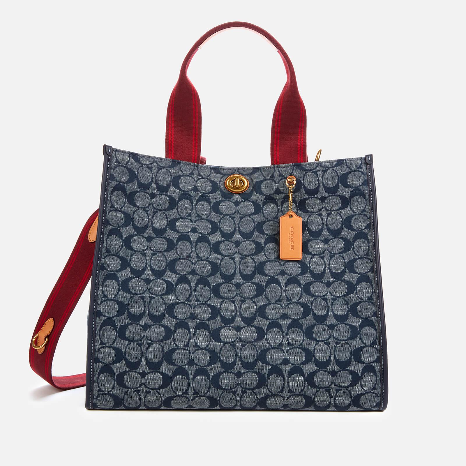 Coach signature chambray cargo shoulder bag sale