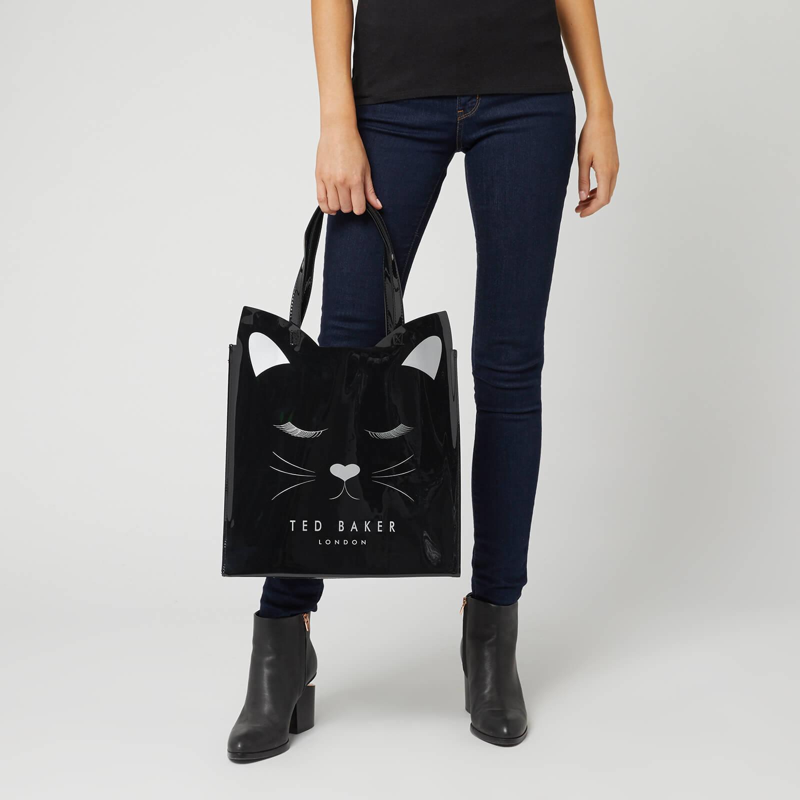 Ted Baker Synthetic Meowcon Cat Large Icon Shopper Bag in Black - Lyst