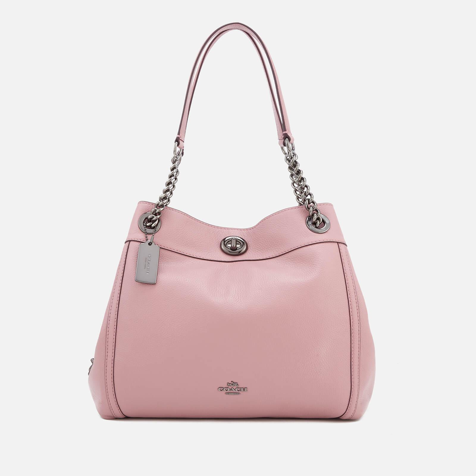 COACH Leather Turnlock Edie Shoulder Bag in Pink - Lyst