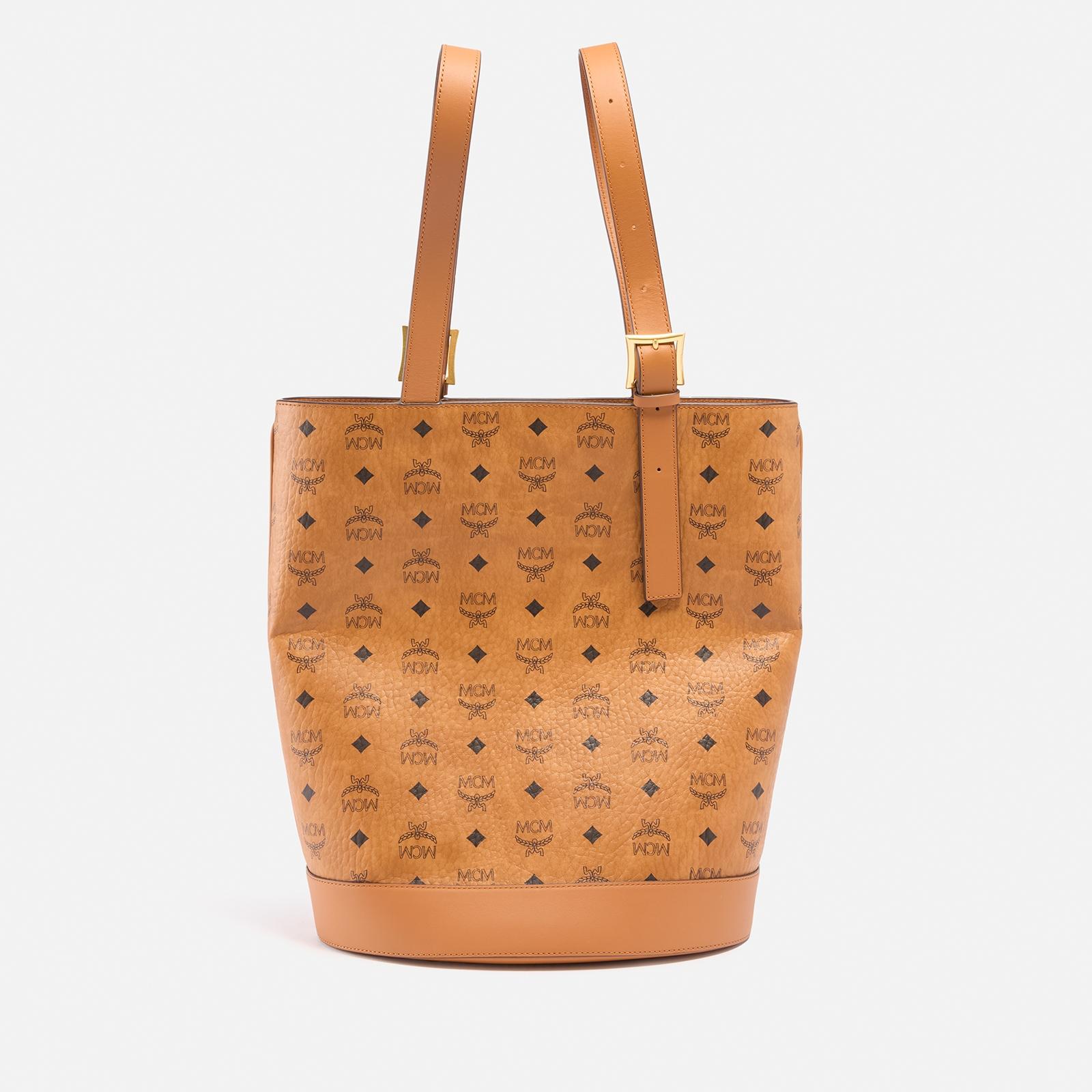 Mcm leather tote hotsell