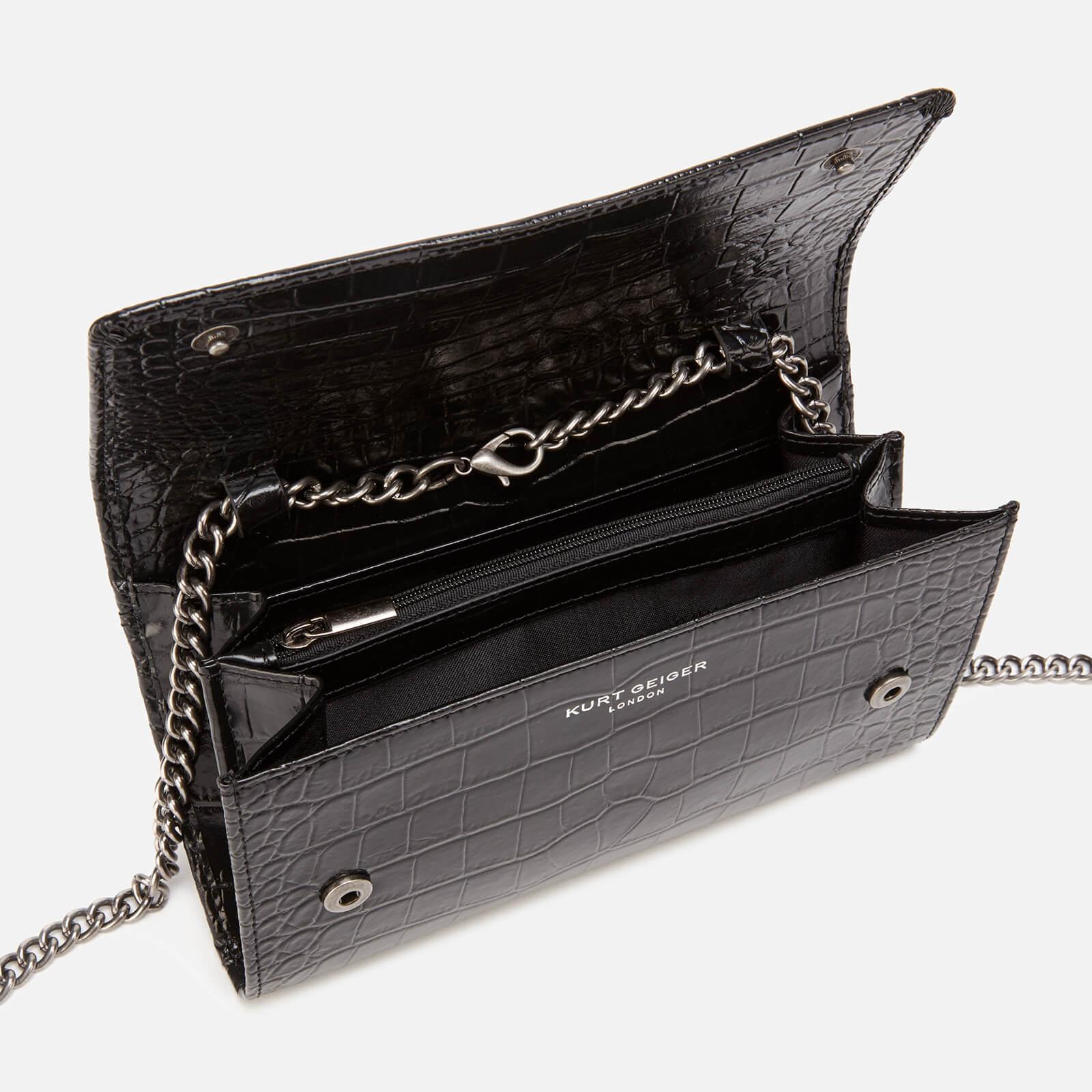 KENSINGTON CHAIN WALLET C Black Quilted Clutch Bag by KURT GEIGER