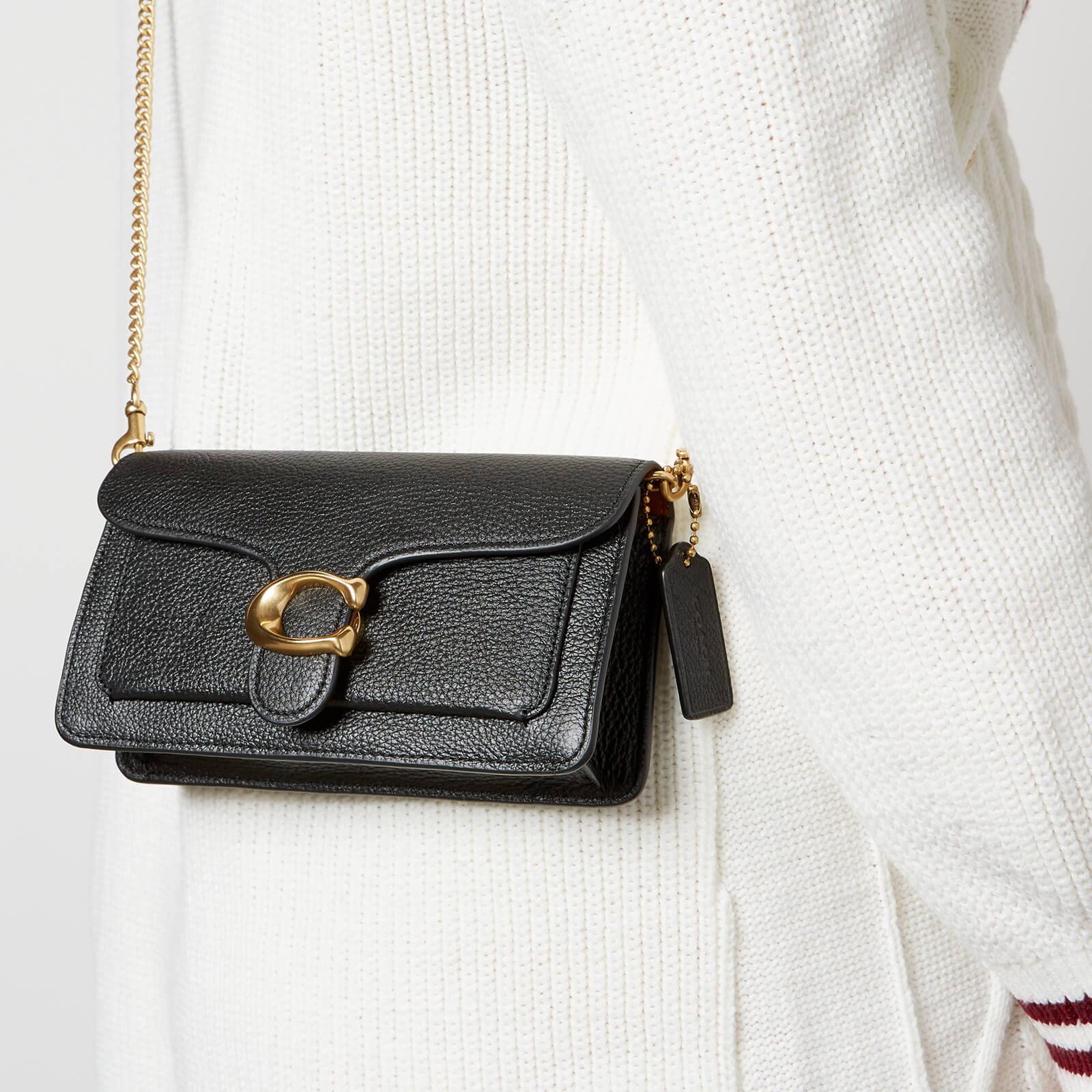COACH Tabby Chain Leather Clutch Bag in Black | Lyst UK