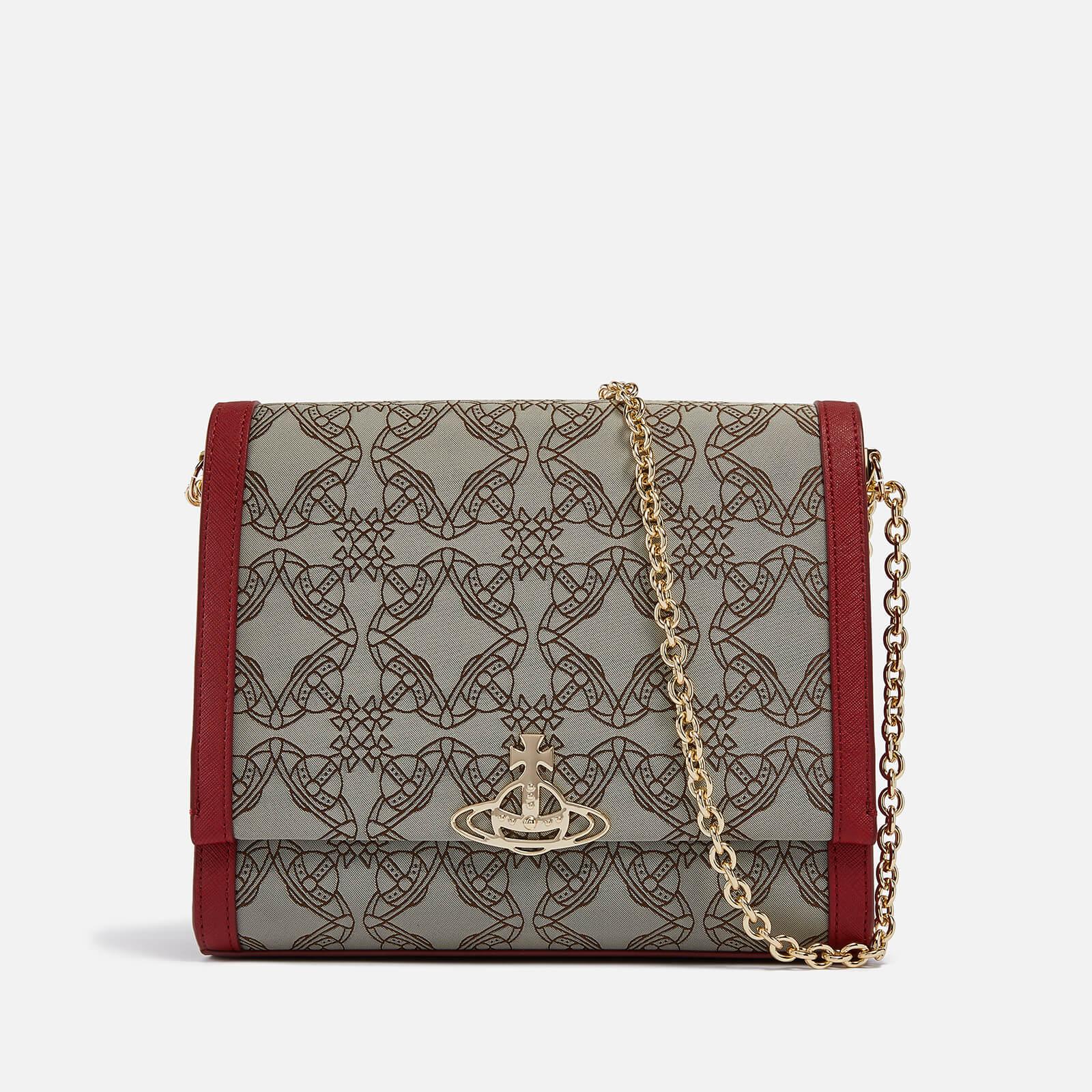 Vivienne Westwood Lucy Medium Jacquard And Faux Leather Bag in Gray Lyst