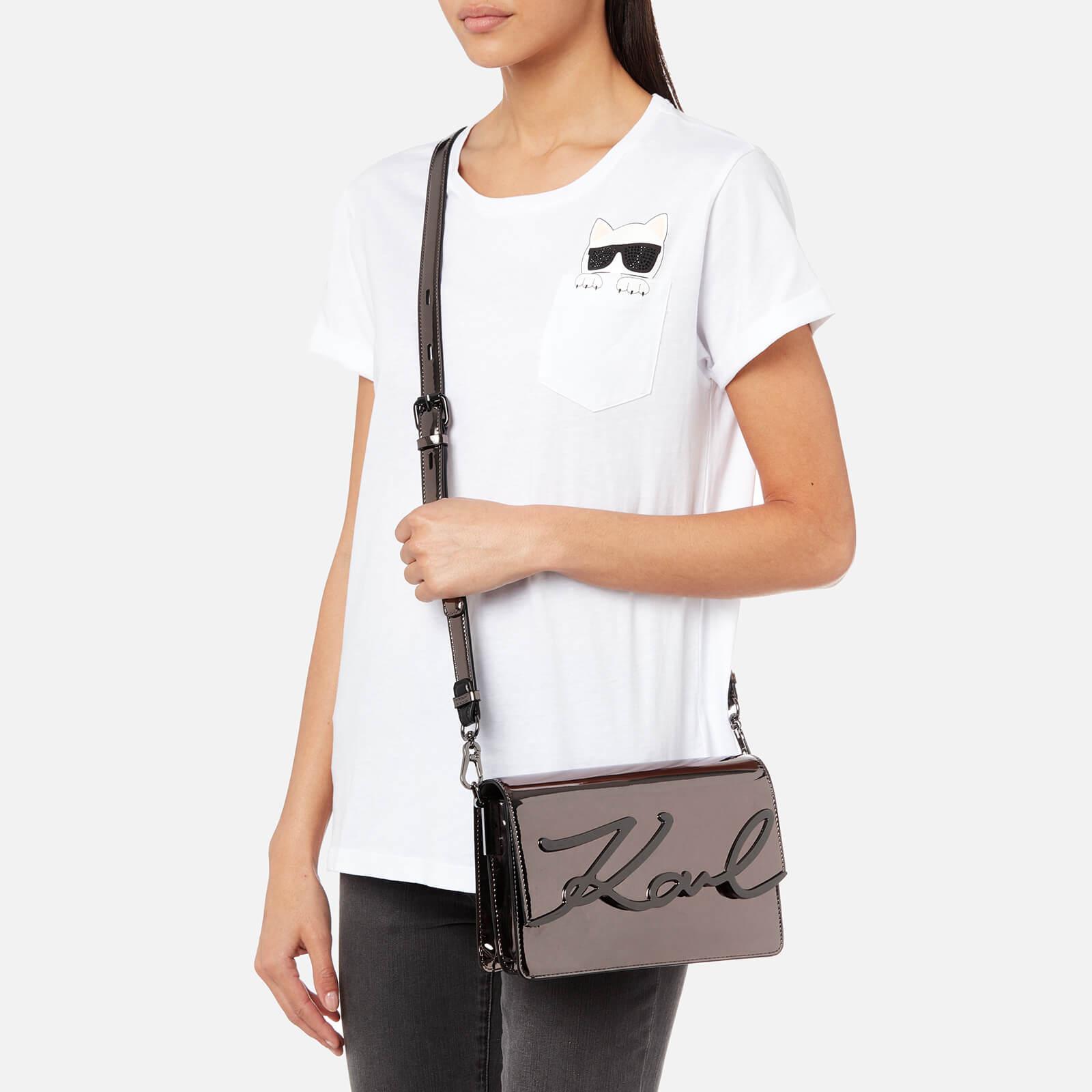 Karl Lagerfeld K/signature Gloss Shoulder Bag | Lyst