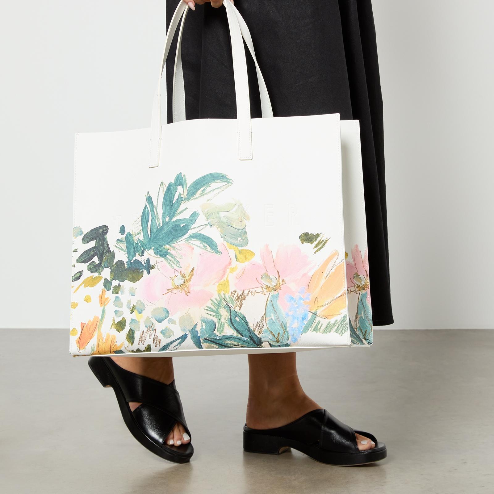 Ted Baker Meadcon Meadow Icon Faux Leather Large Bag in White Lyst