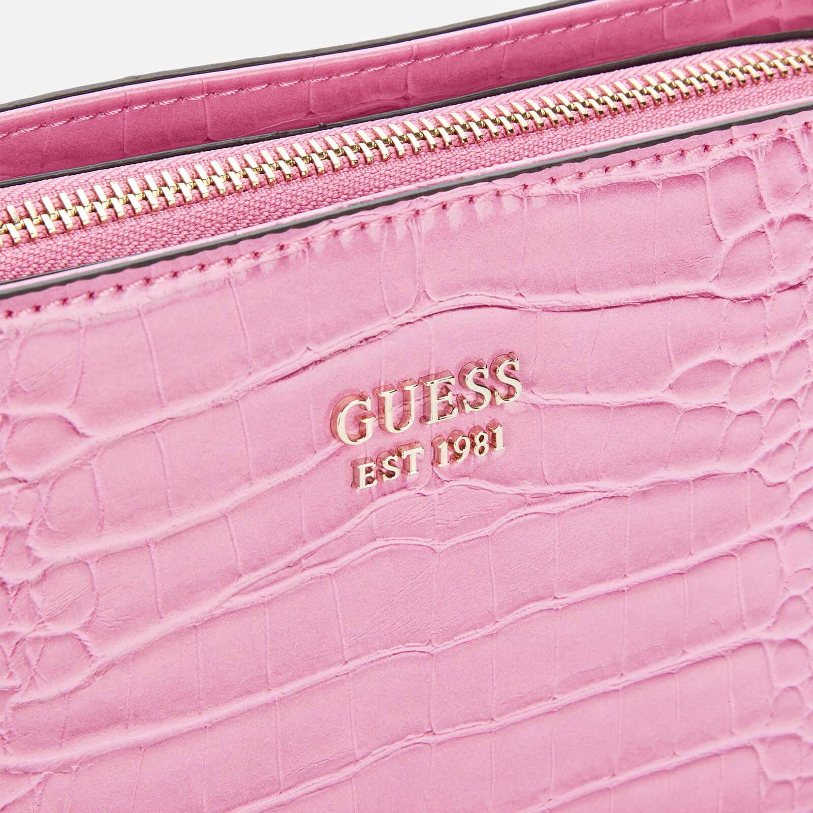 Guess Barbie pink tote Bag + mini purse PU leather magnetic zip shoulder  twin
