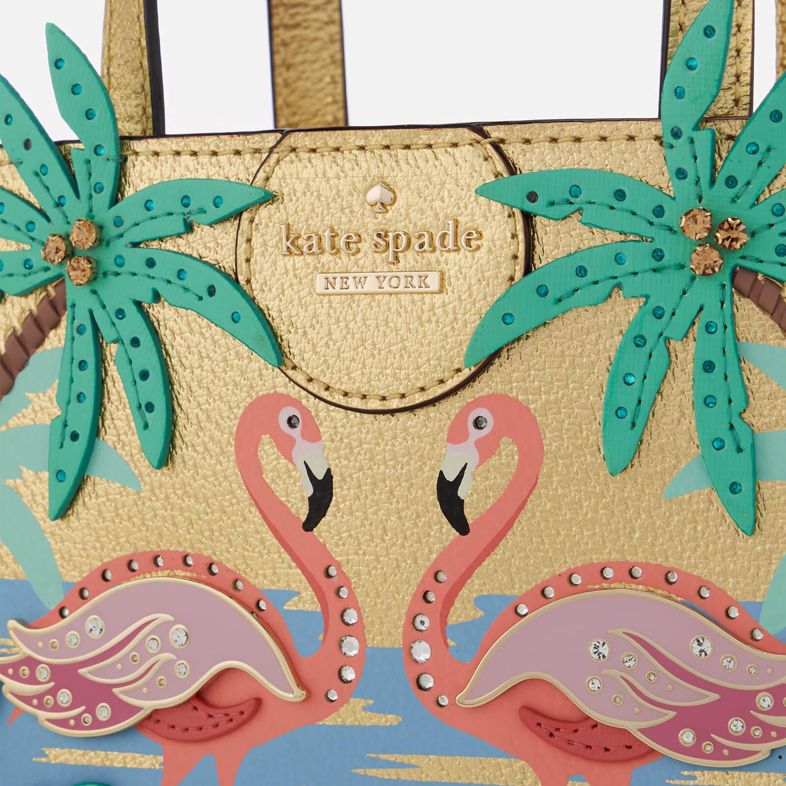 Kate Spade Leather By The Pool Flamingo Scene Small Sam | Lyst