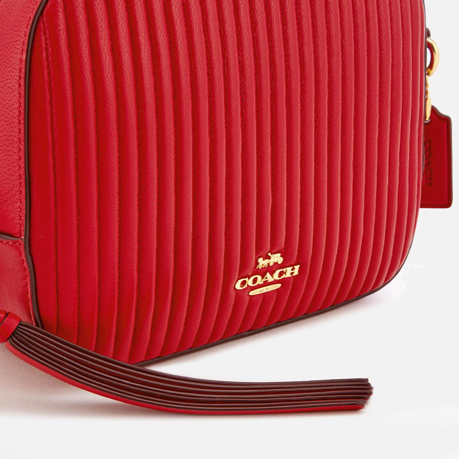 coach camera bag in quilted leather