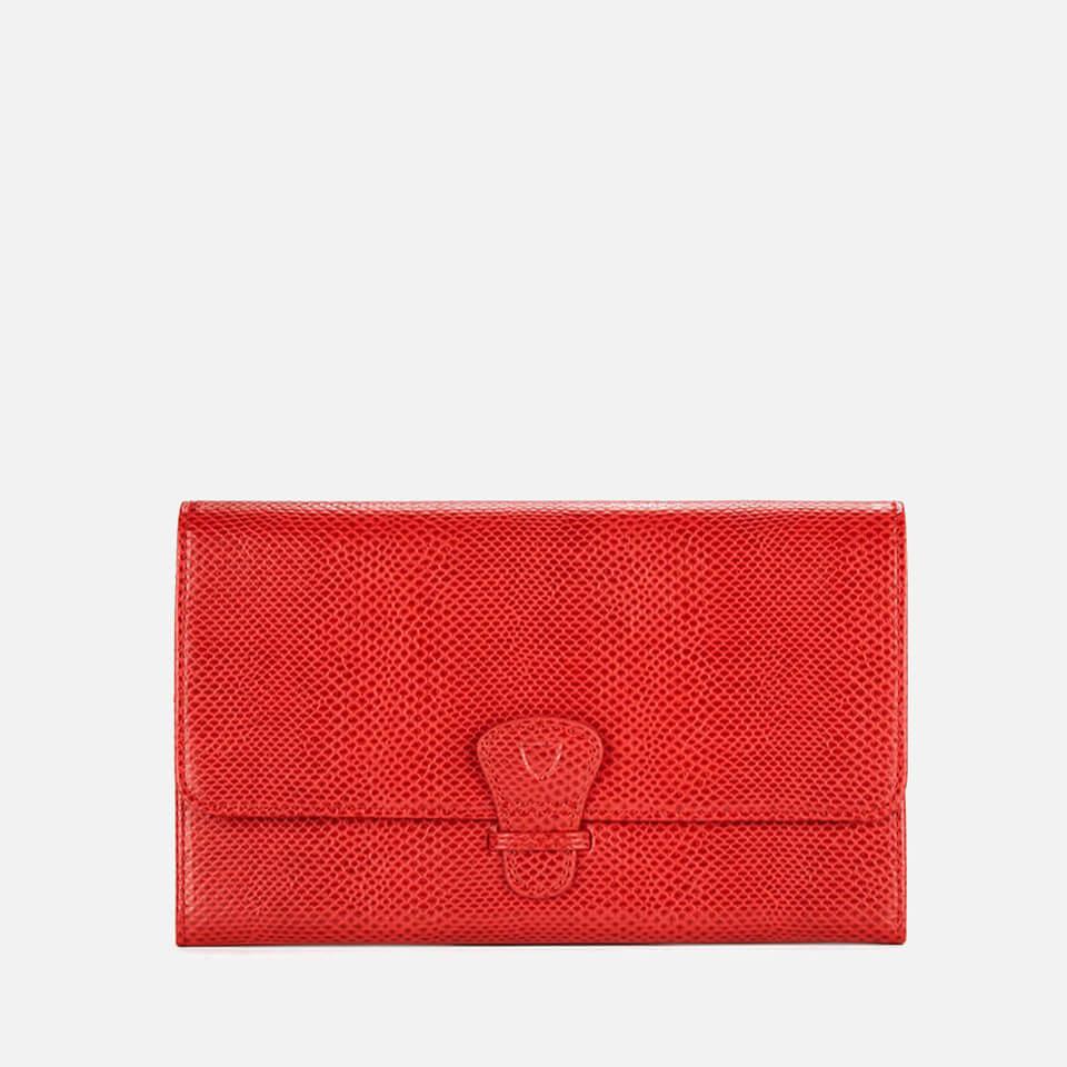 red travel wallet