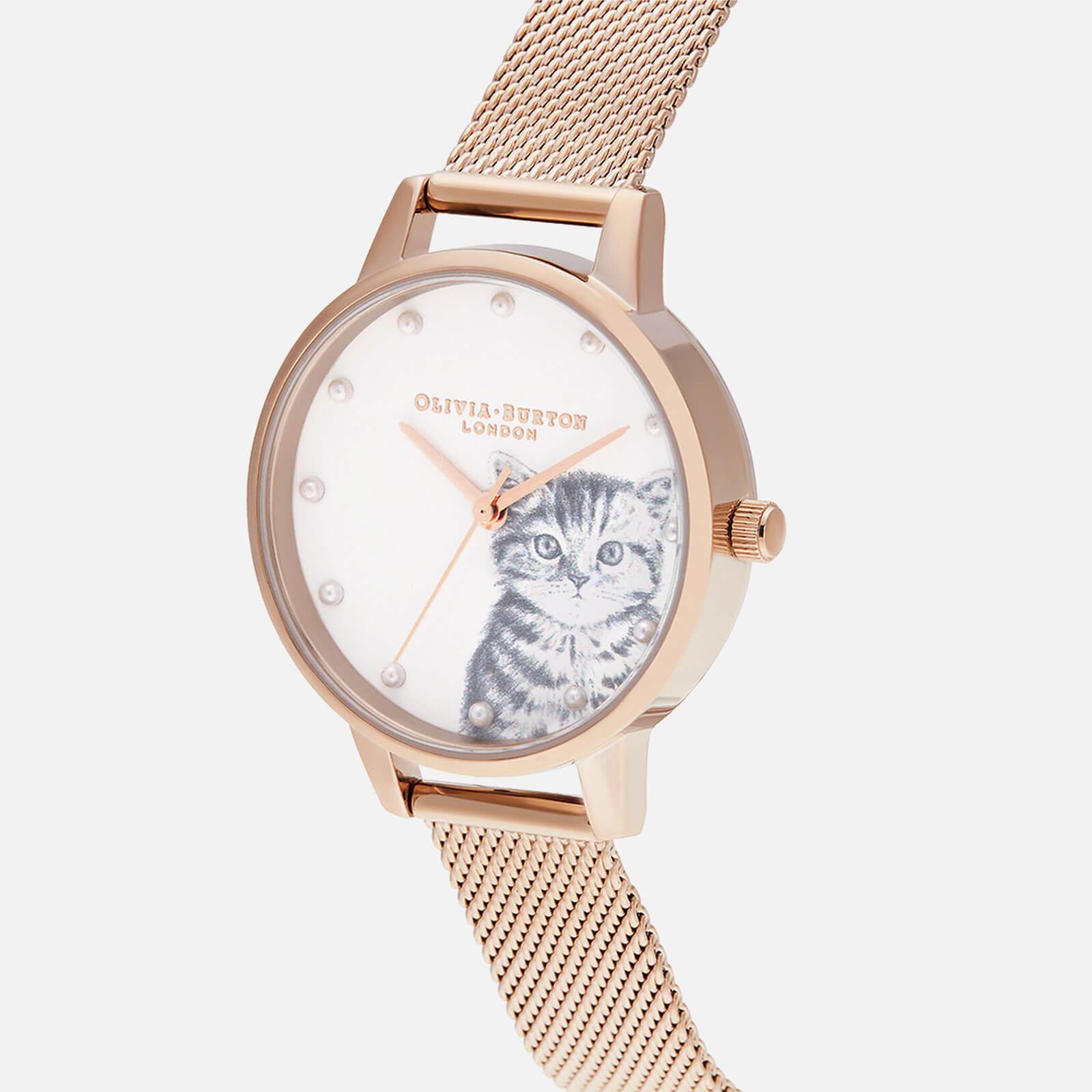 Olivia Burton Illustrated Animals Pearly Kitten Watch | Lyst