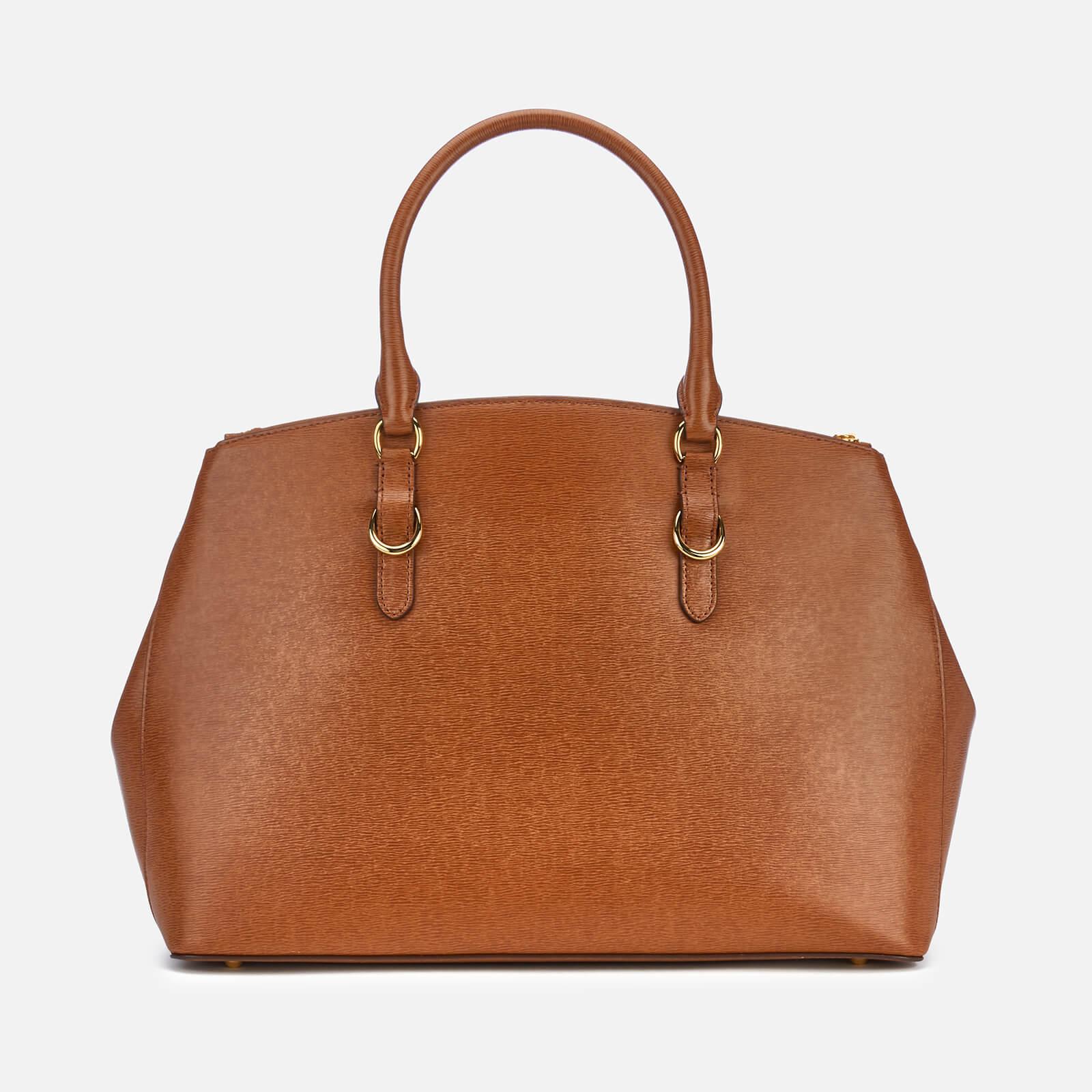 Lauren by Ralph Lauren Leather Bennington Medium Double Zip Satchel