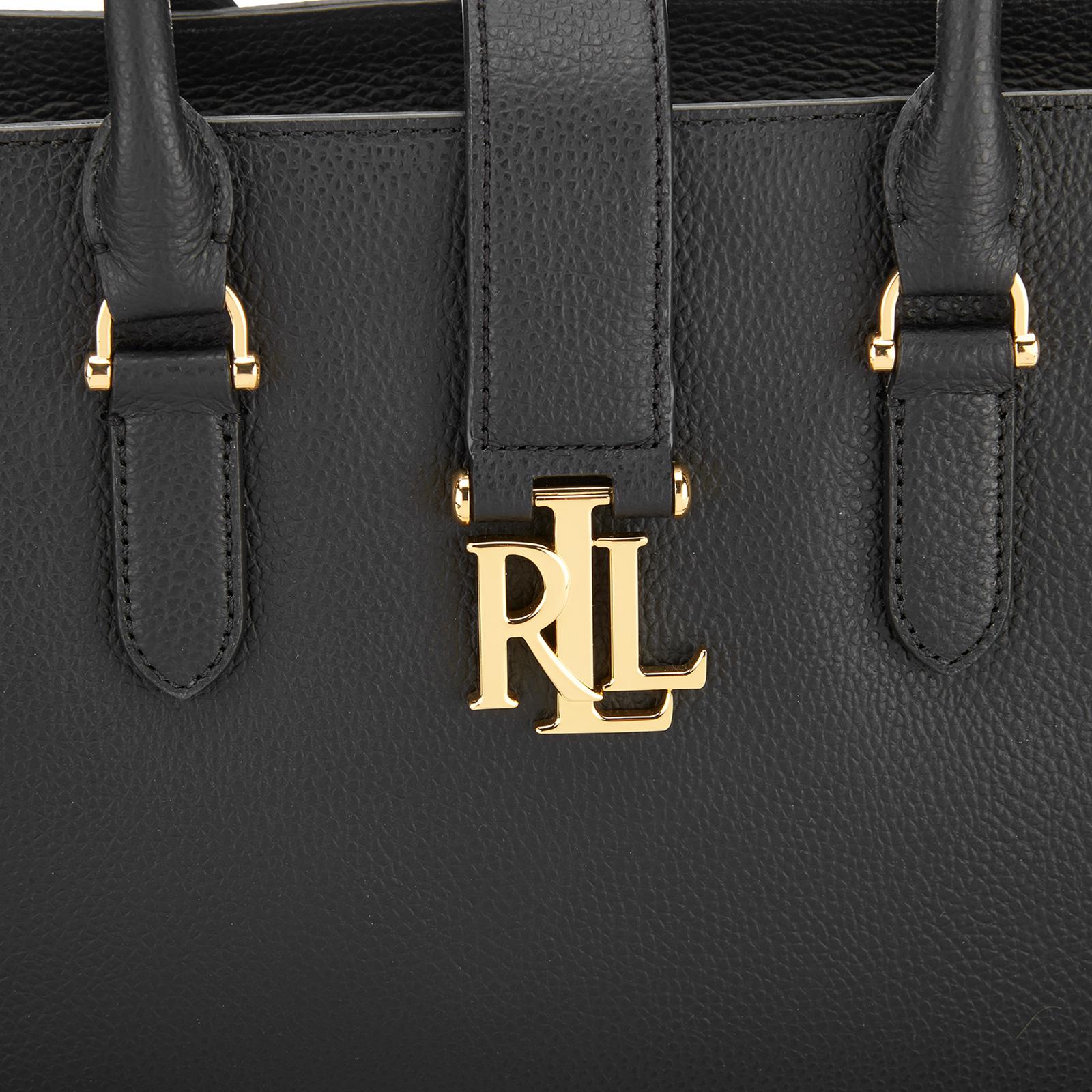 Lauren by Ralph Lauren Carrington Bethany Shopper Bag in Black | Lyst