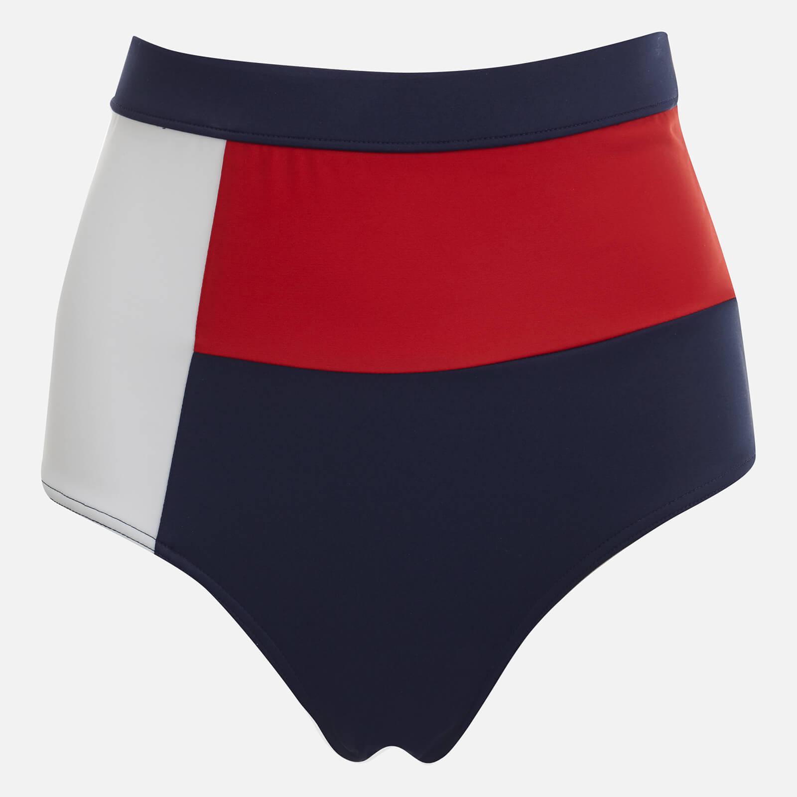 Tommy Hilfiger Synthetic High Waisted Bikini Bottoms in Blue - Lyst