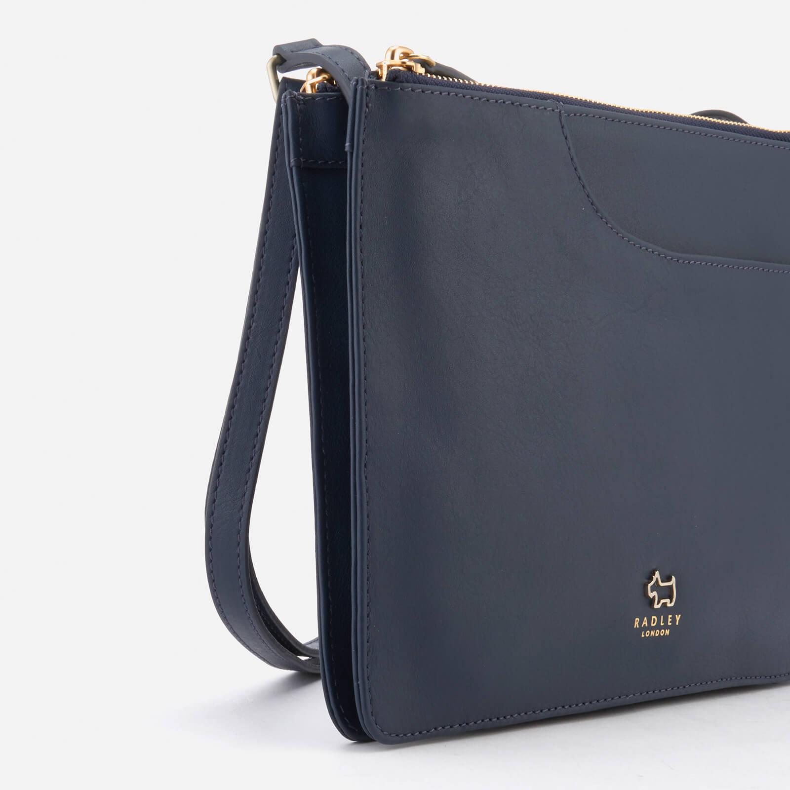 Radley Leather Pockets Medium Cross Body Bag in Blue