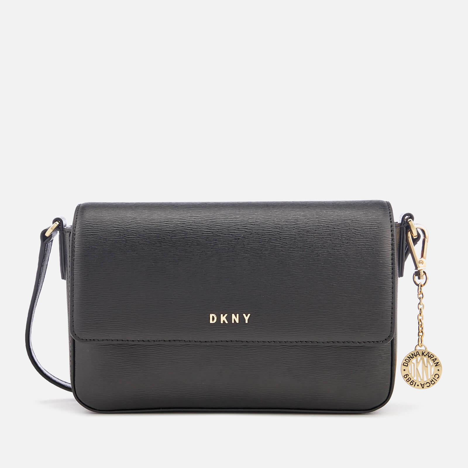 DKNY Bryant Medium Sutton Textured Leather Flap Cross Body Bag in Black |  Lyst