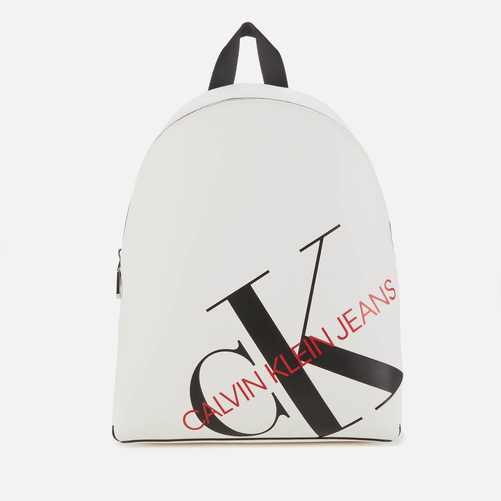 Calvin Klein Logo Backpack in White | Lyst Canada