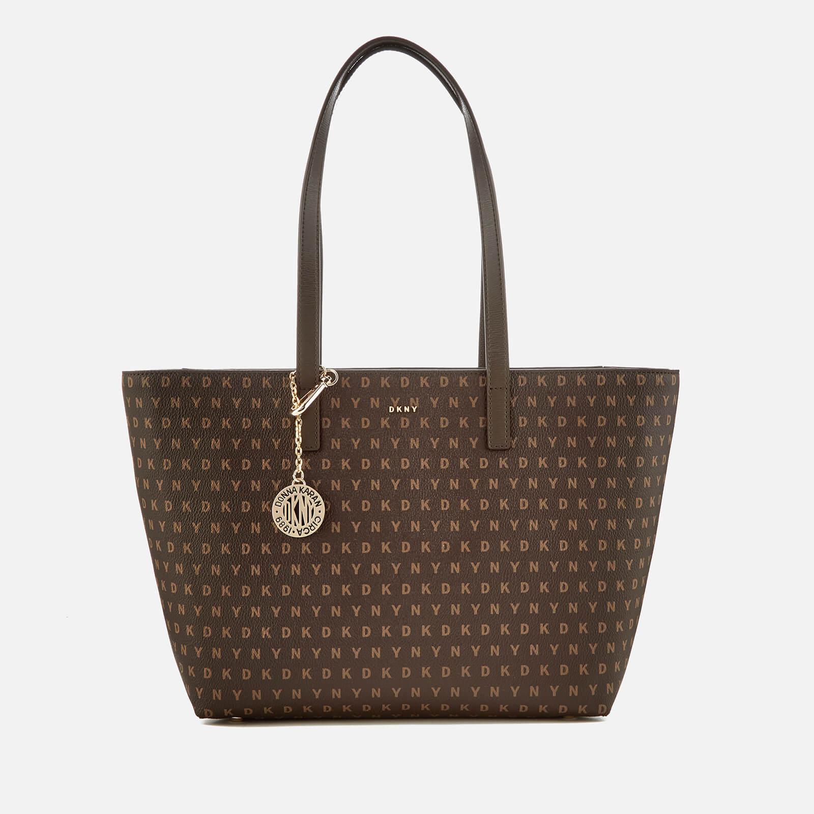 Lyst - Dkny Women's Coated Logo Medium Tote Bag in Brown