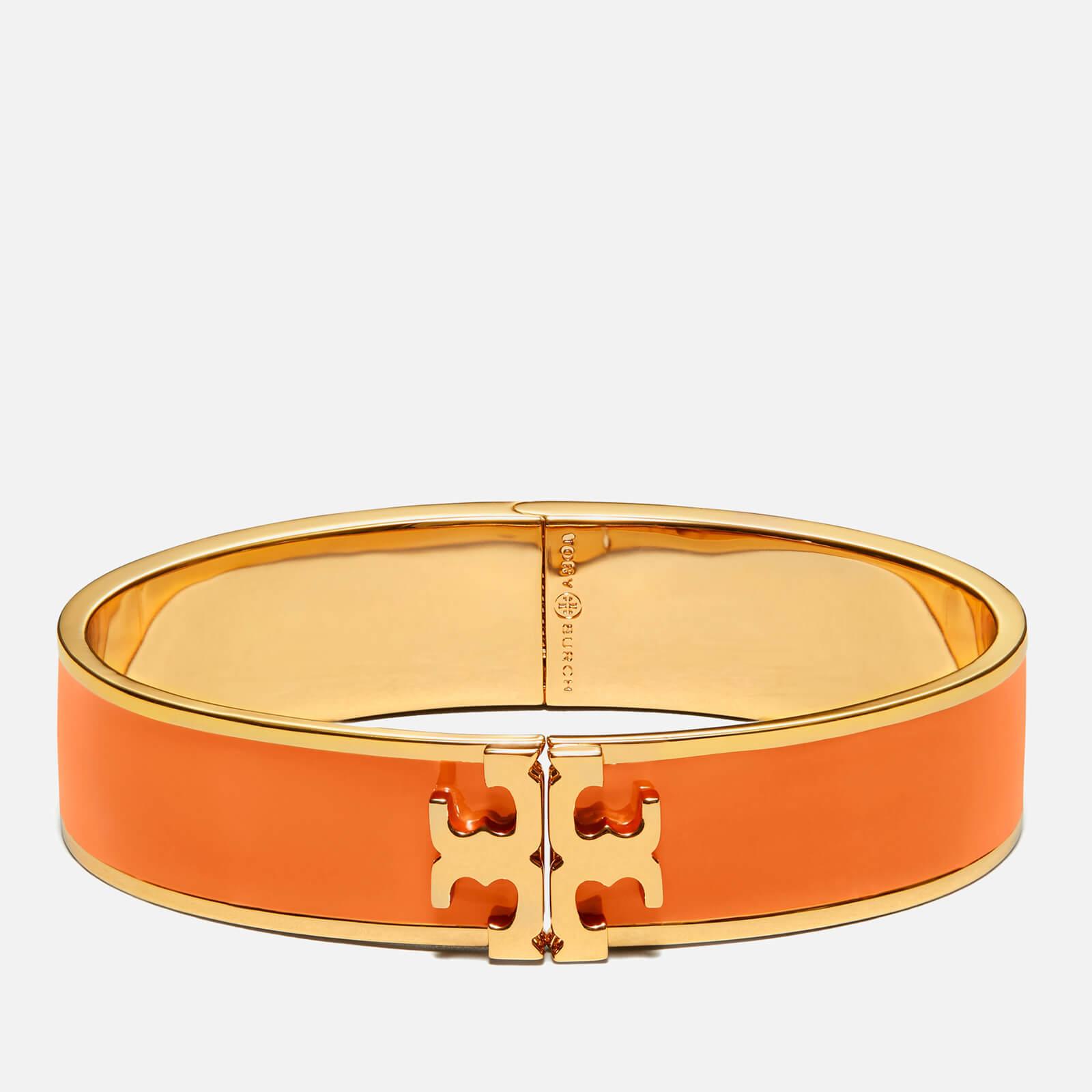 Tory Burch Kira Enamel 14mm Bracelet in Gold/Orange (Orange) Lyst