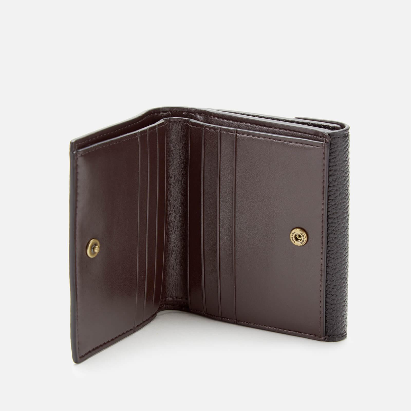 coach polished pebble tabby small wallet