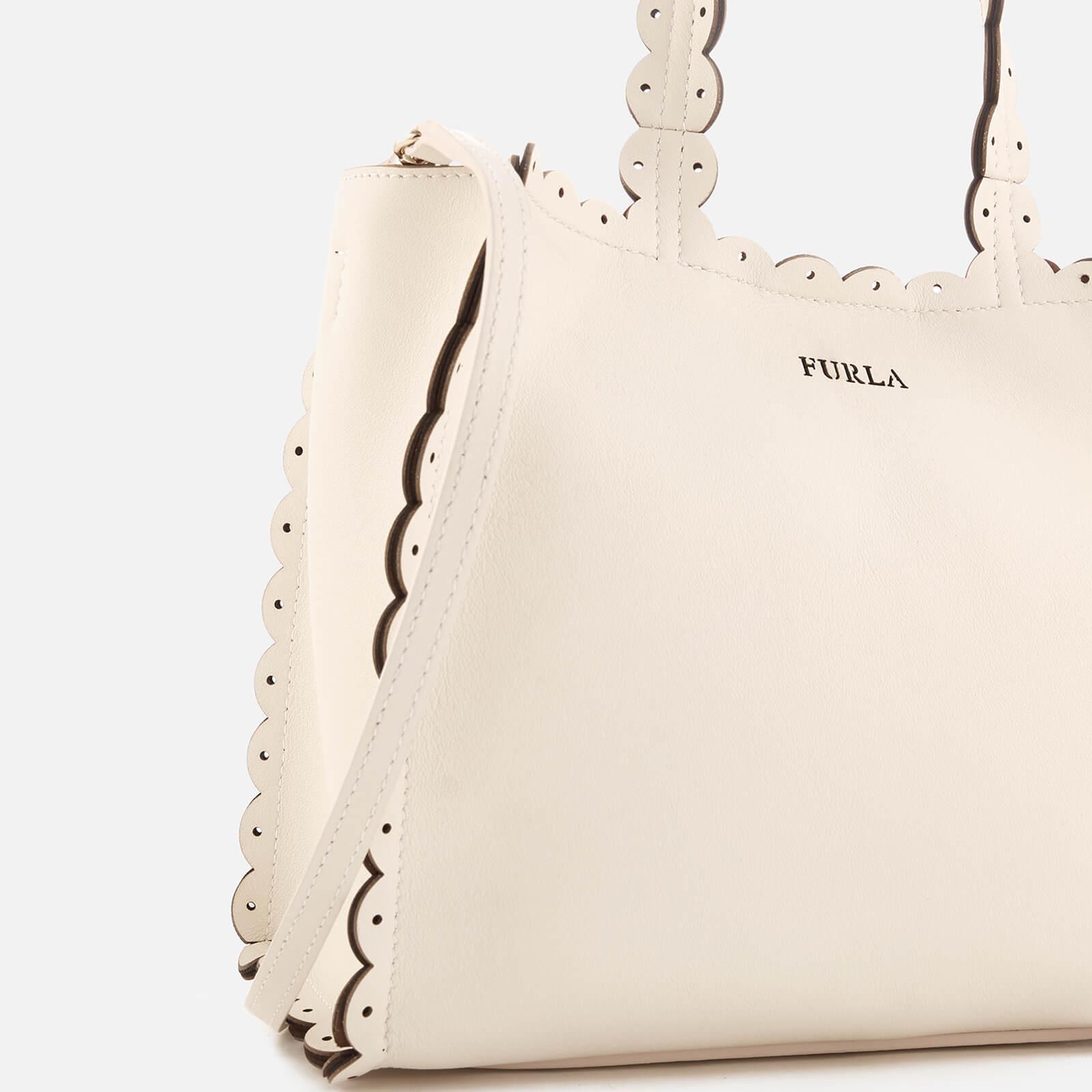 Furla Leather Merletto Small Tote Bag in Natural - Lyst