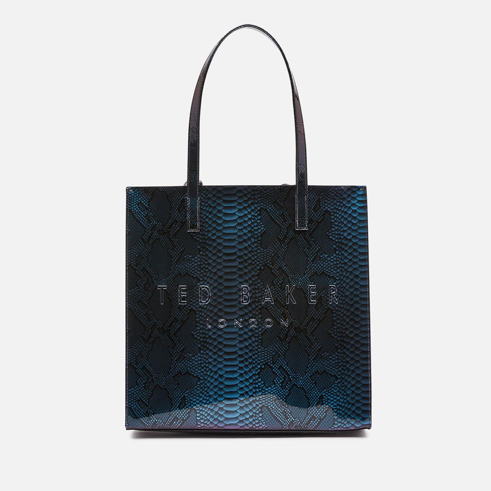 Ted Baker Jemacon Holographic Imitation Snake Large Icon Bag in Black | Lyst