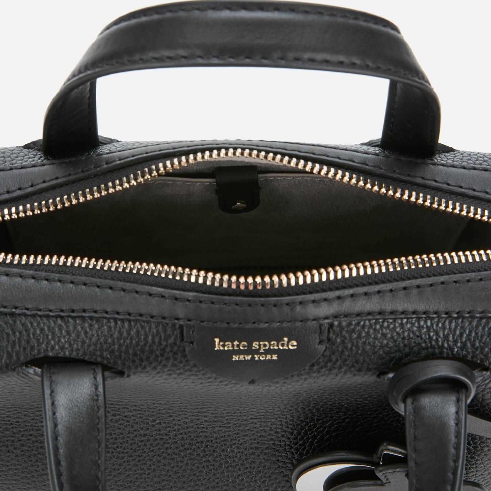 kate spade black taffie medium satchel