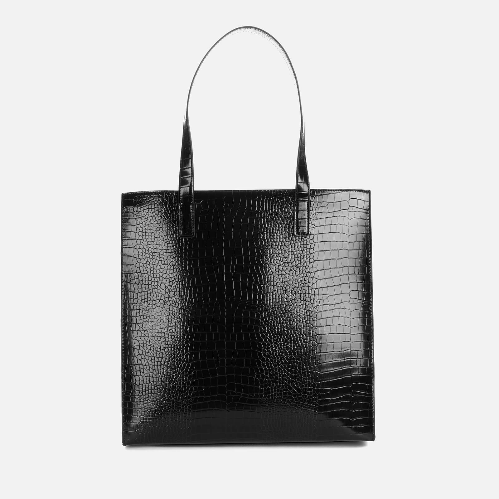 Ted Baker Croccon Croc Detail Large Icon Bag in Black | Lyst