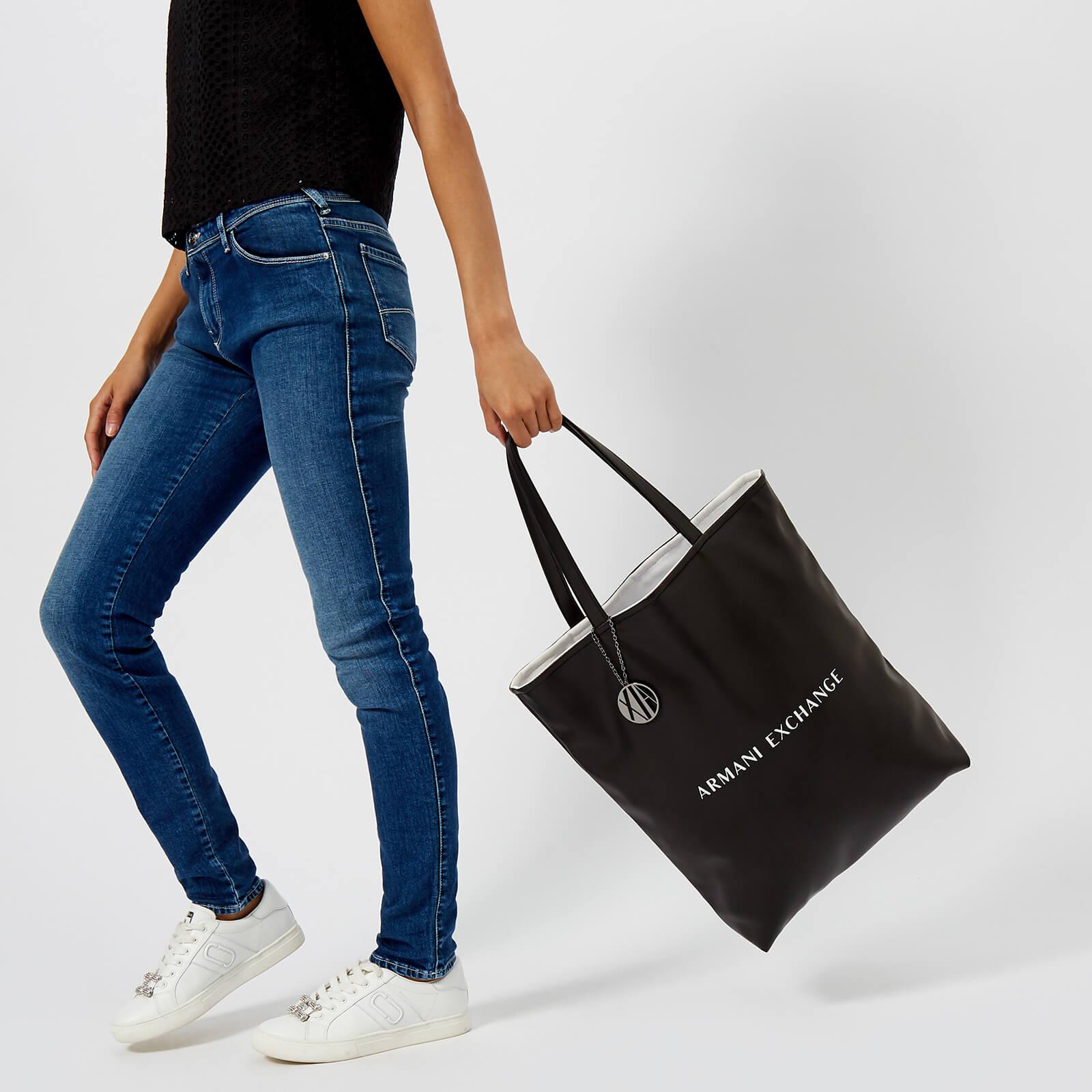Armani Exchange Synthetic Reversible Shopping Bag in Black - Lyst