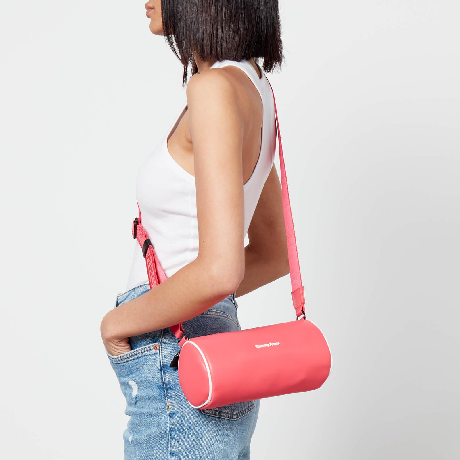 Tommy Stadium Faux Leather Crossbody Bag in Red | Lyst