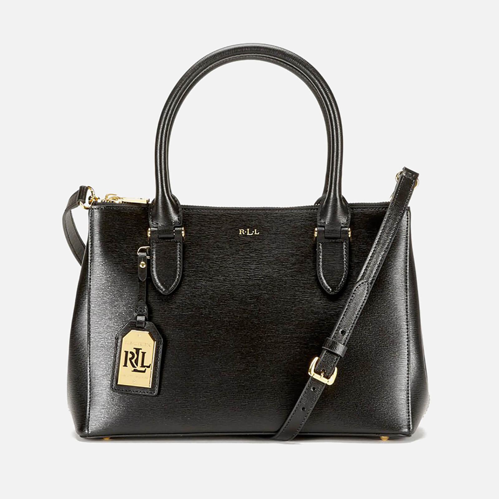 Lauren by Ralph Lauren Leather Newbury Double Zipper Shopper Bag in Black -  Lyst