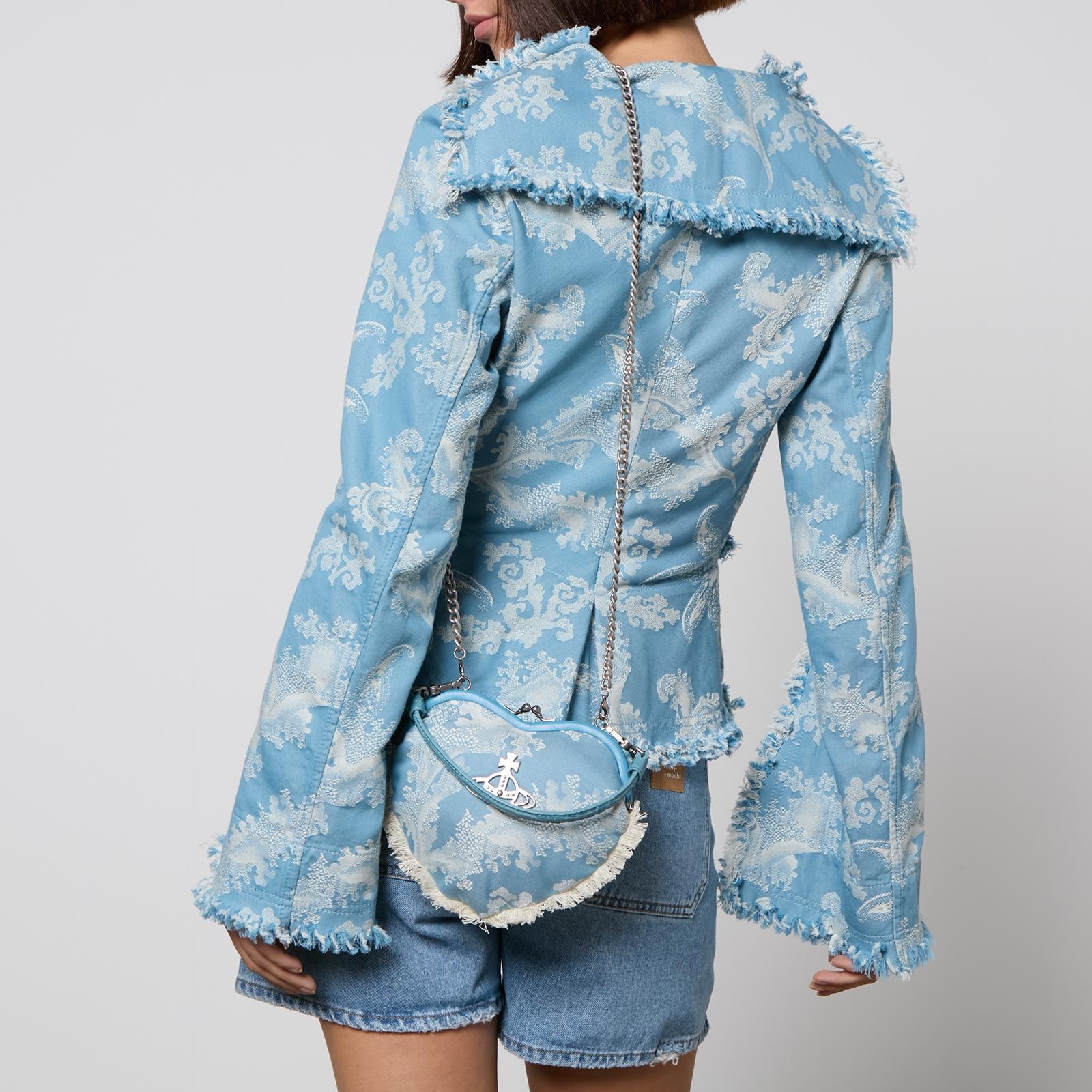 ★Vivienne Westwood★ Stone XL Frame Pulse Tote Bag Blue Ora Vivienne westwood big tote - Gem