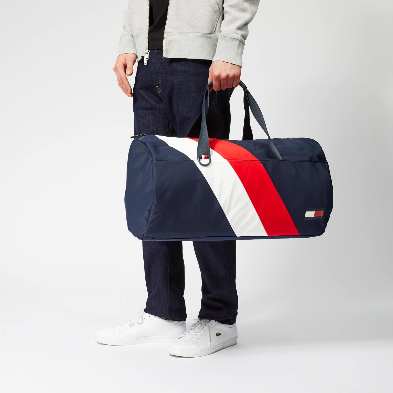 tommy hilfiger chevron duffle bag
