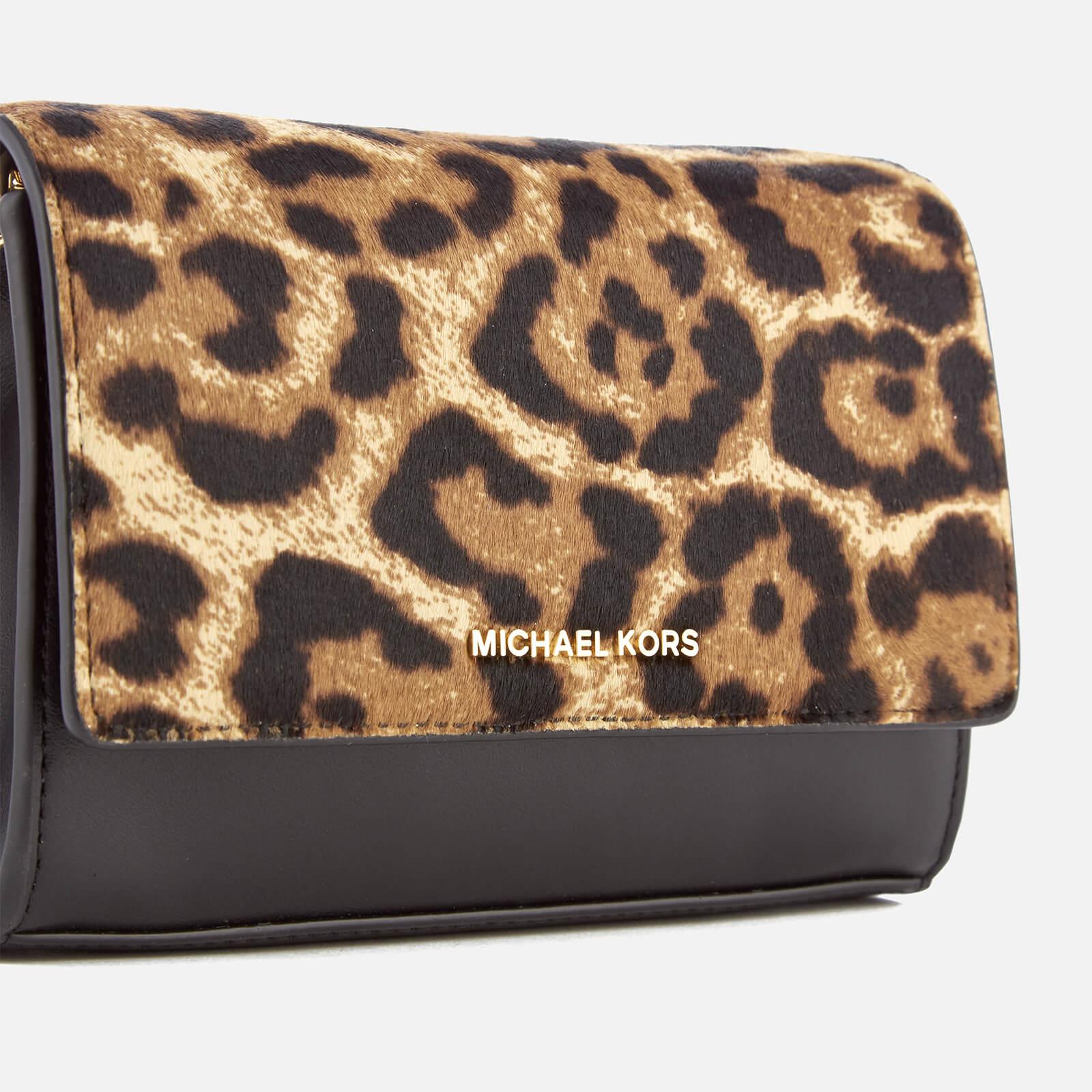 michael kors leopard print clutch bag