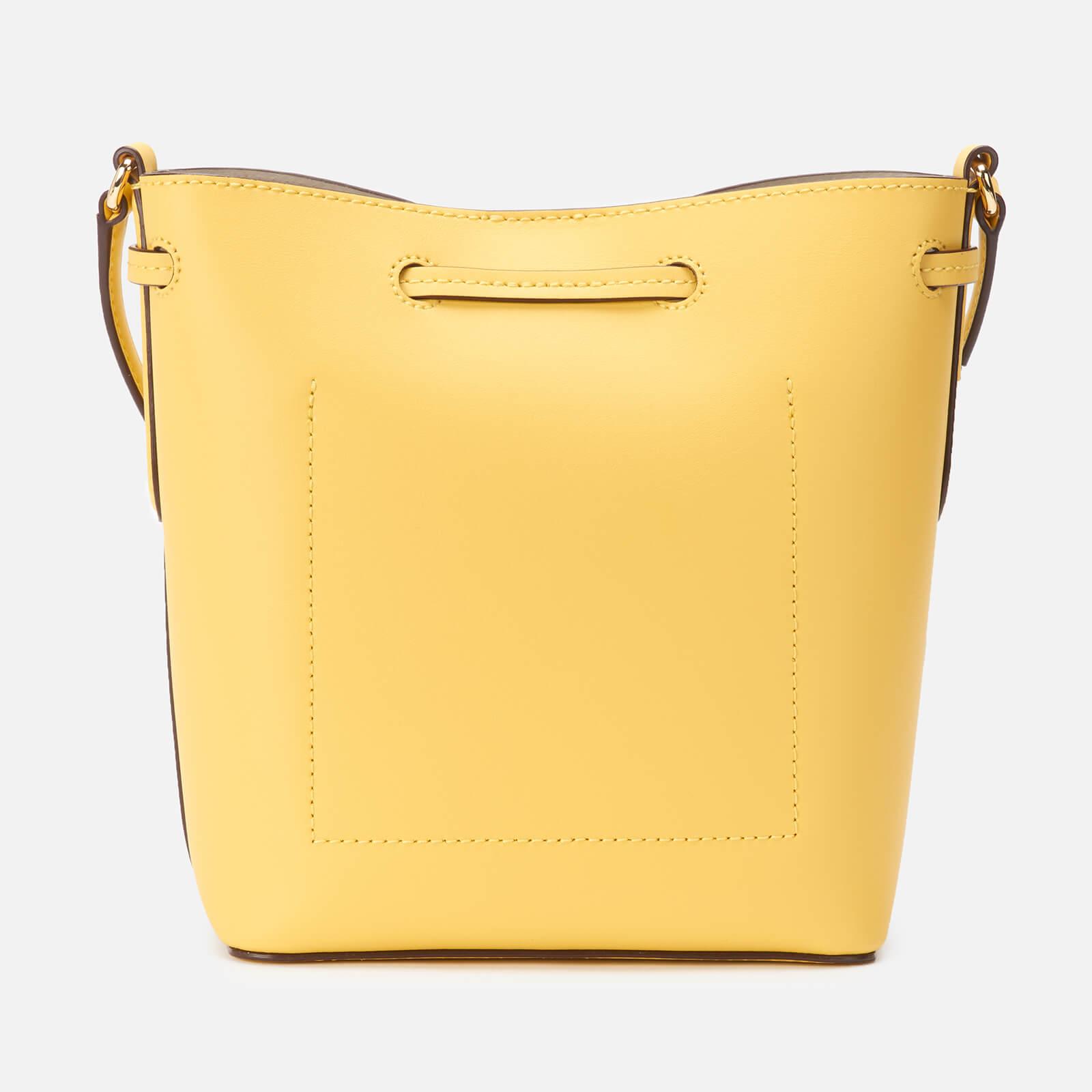 Lauren by Ralph Lauren Super Smooth Leather Debby Drawstring Bag in Yellow  | Lyst