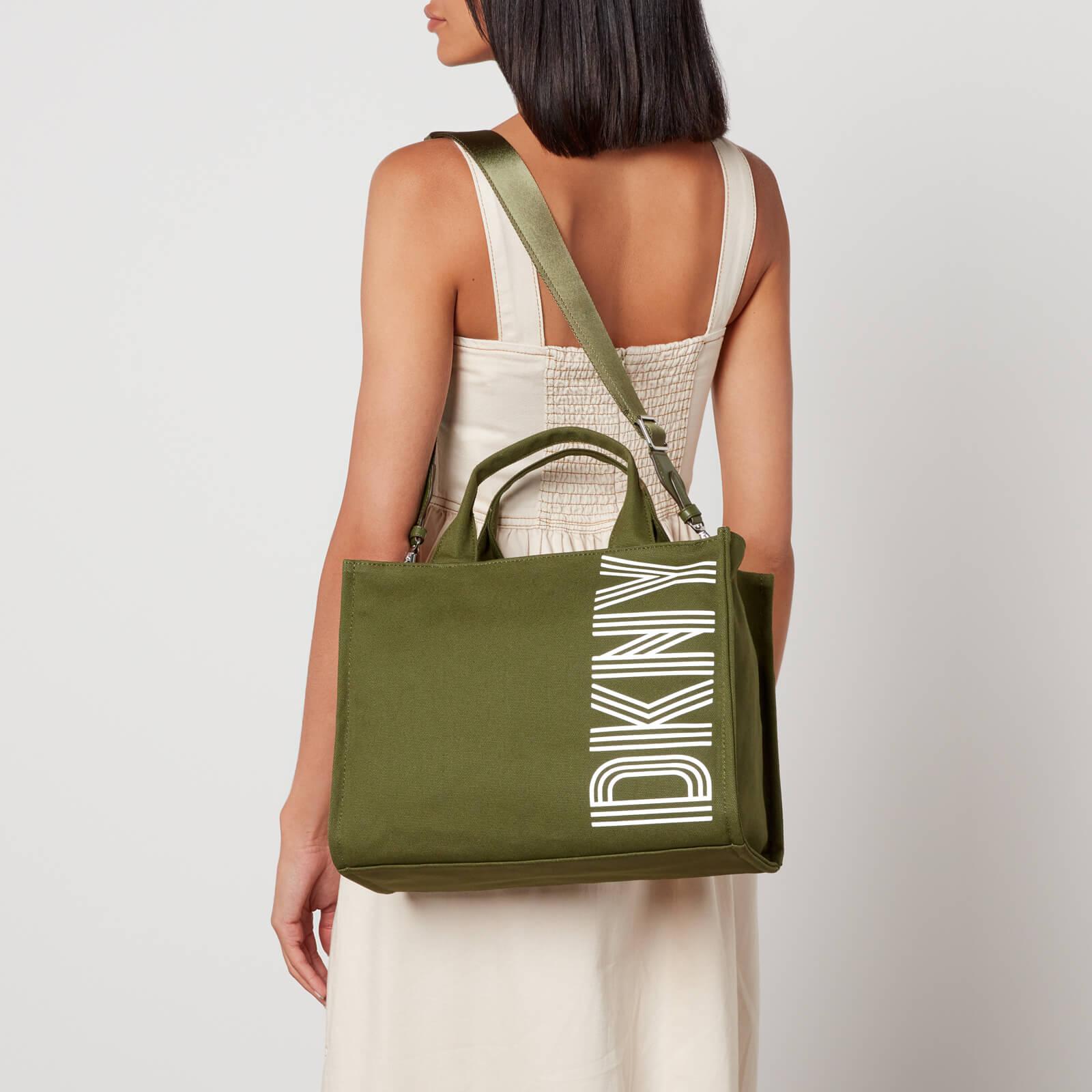 DKNY Noa Medium Canvas Tote Bag in Green