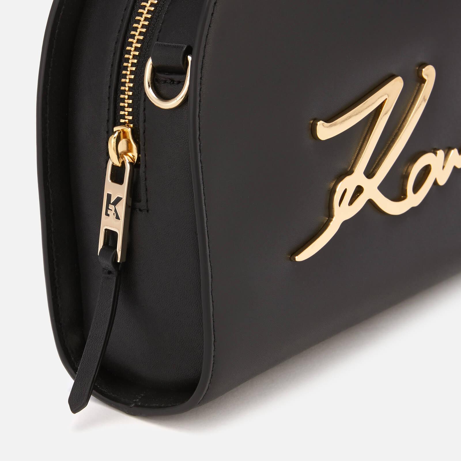 Karl Lagerfeld Leather K/signature Big Cross Body Bag in Black Lyst