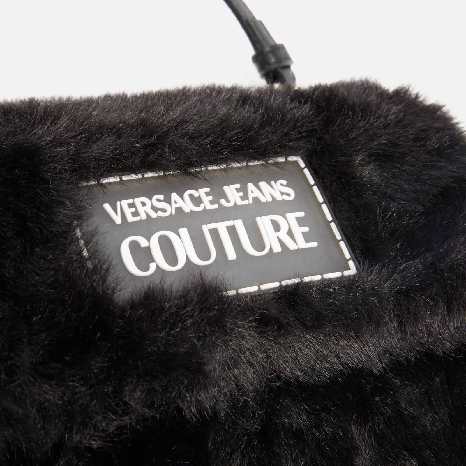 black fur shoulder throw