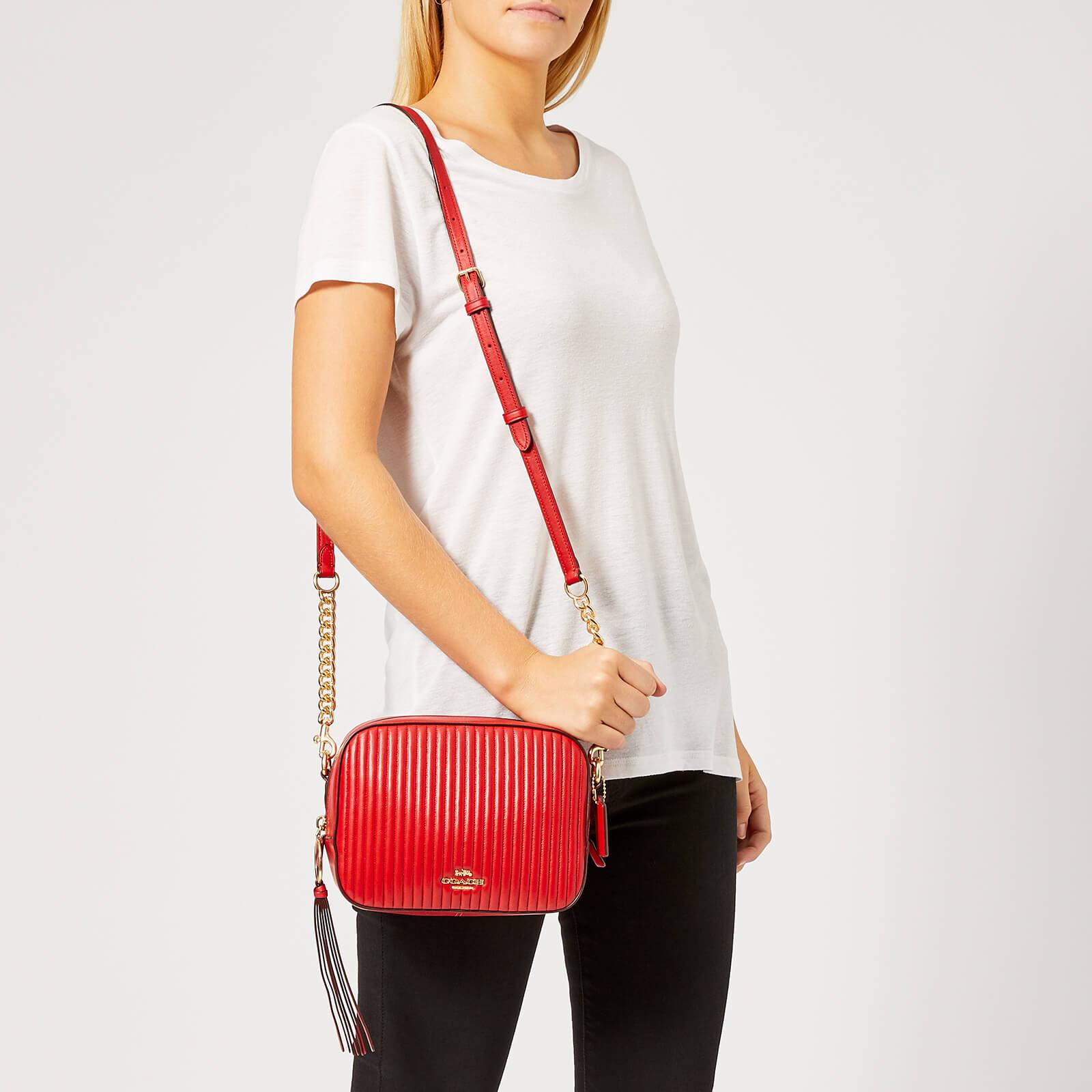 coach camera bag in quilted leather